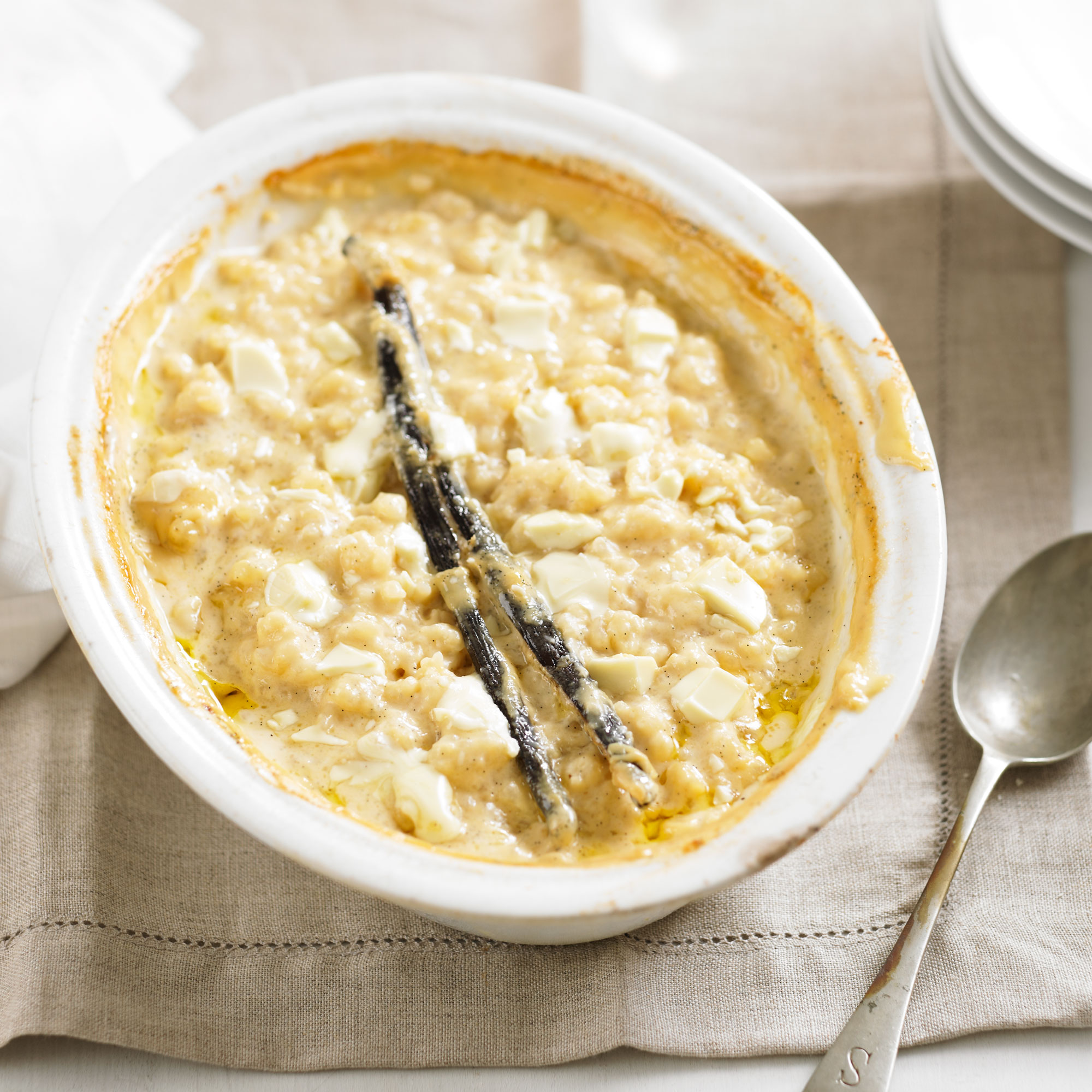 White Chocolate and Vanilla Rice Pudding White Chocolate and Vanilla Rice Pudding