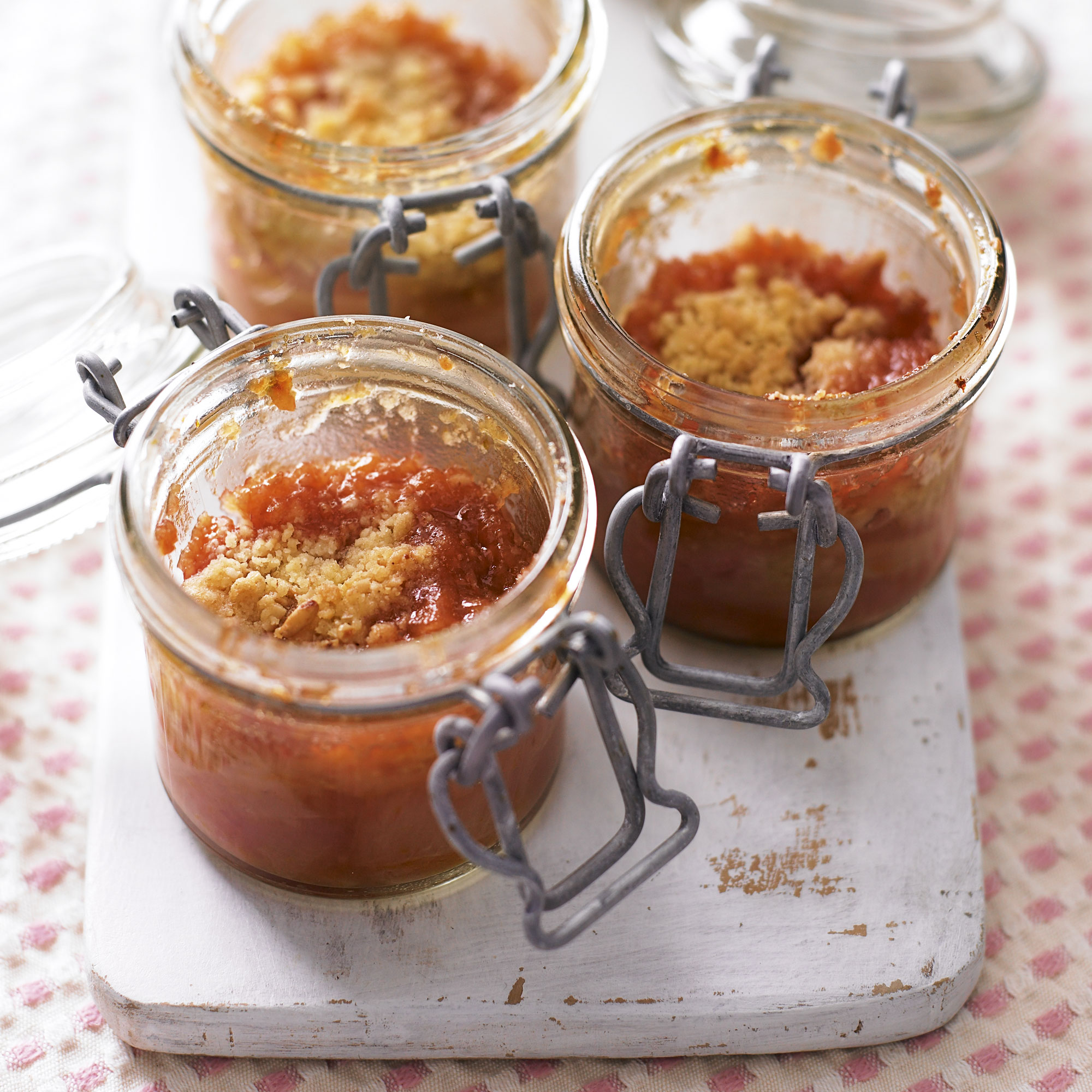 Solo rhubarb and orange crumbles Solo rhubarb and orange crumbles