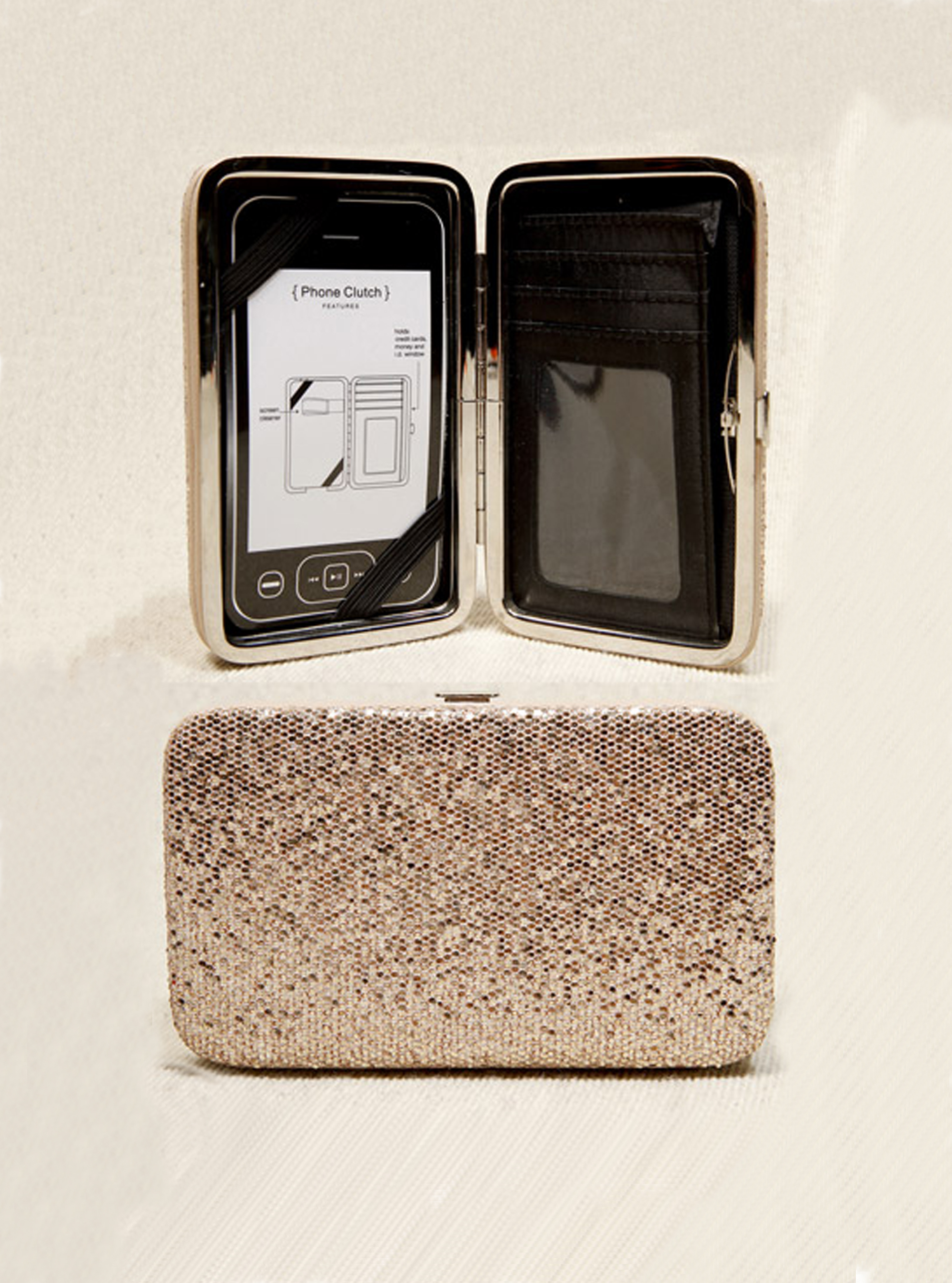 Urban Outfitters Pastel Glitter Phone Clutch