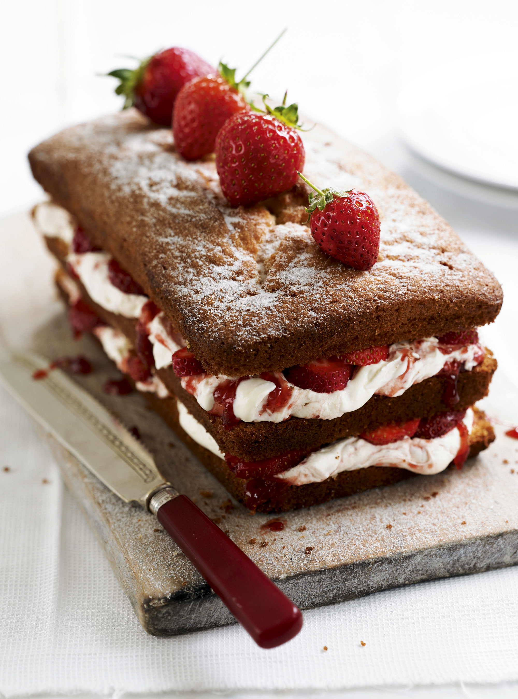 Strawberry Victoria Sandwich Loaf strawberry cake photo