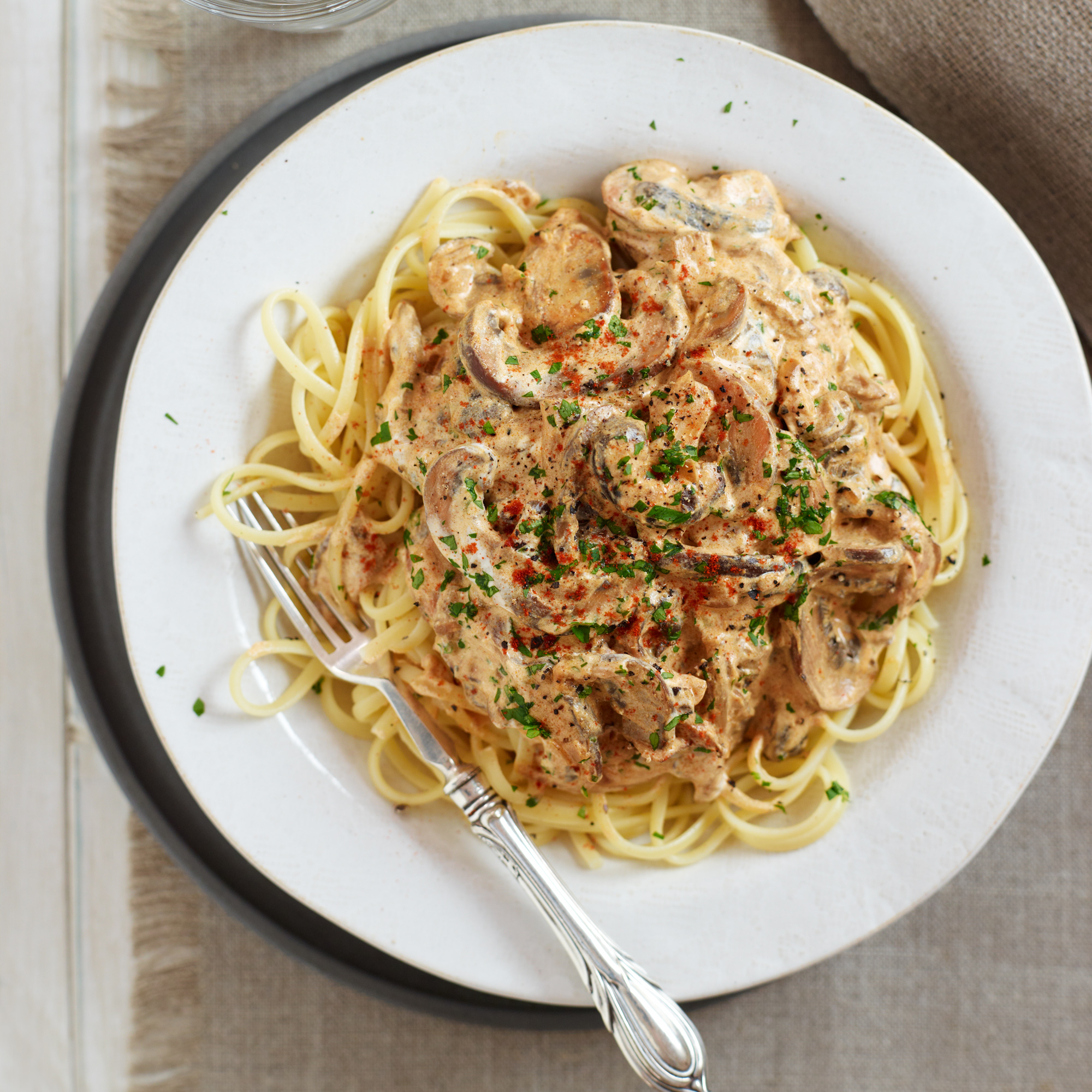 Mushroom stroganoff