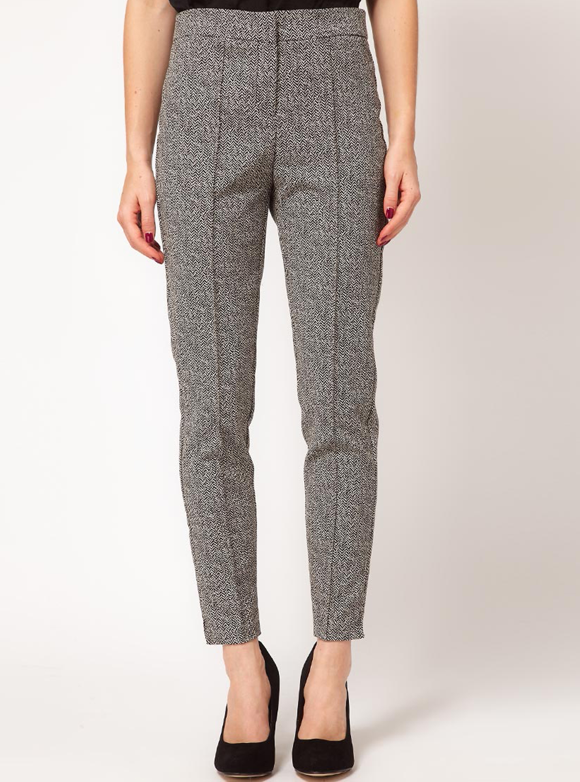 ASOS Super Skinny Trousers In Herringbone Print