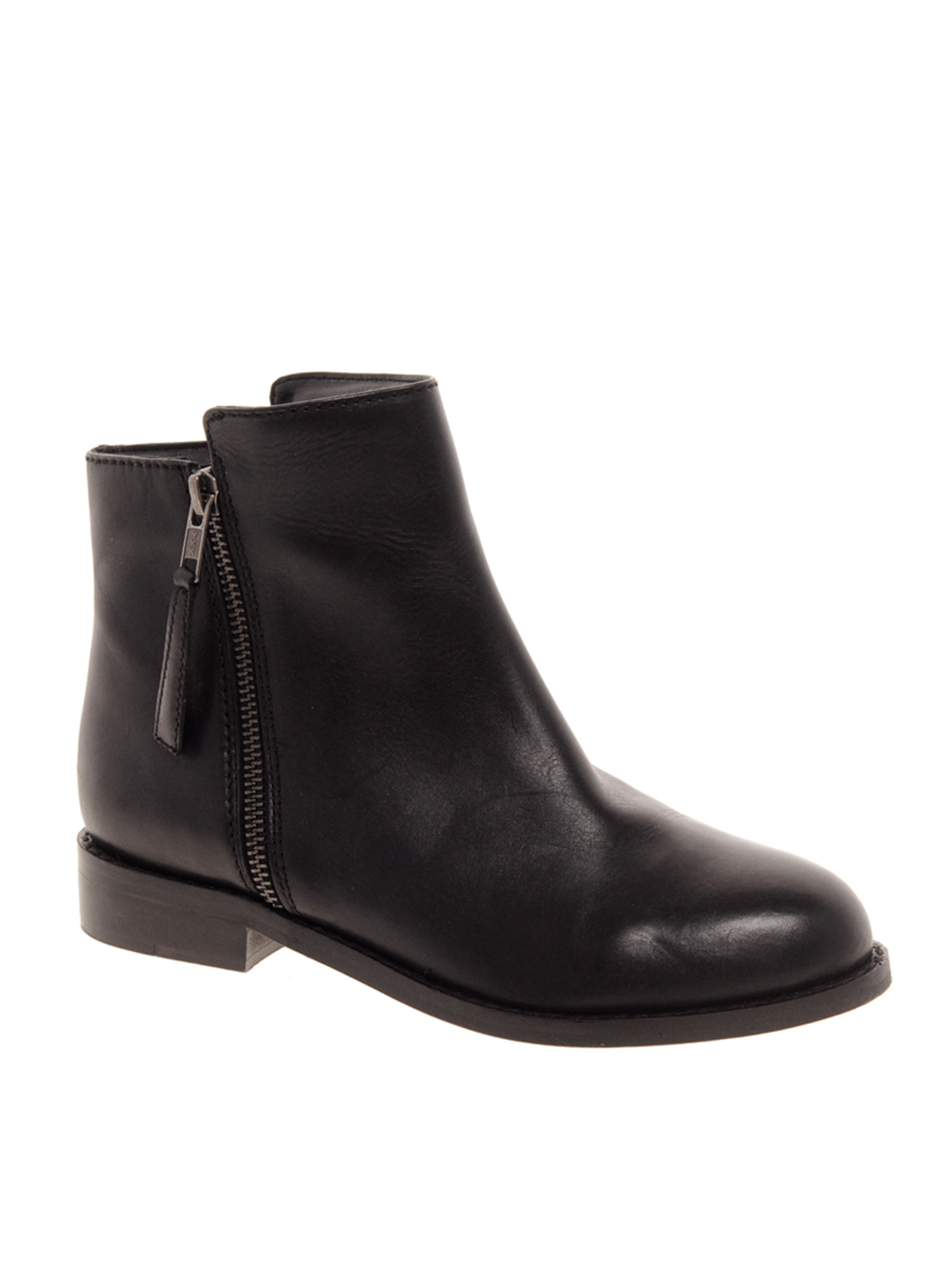Photo of Faith Sandy Zip Side Flat Ankle Boots