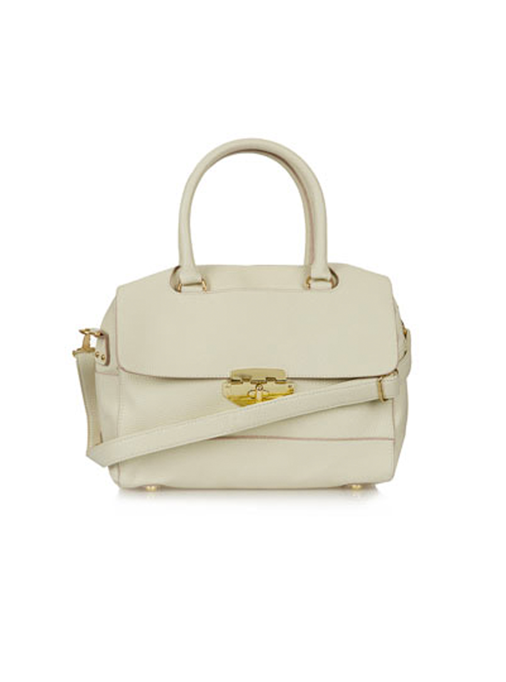 Topshop Cream Bowling Bag Topshop Cream Bowling Bag