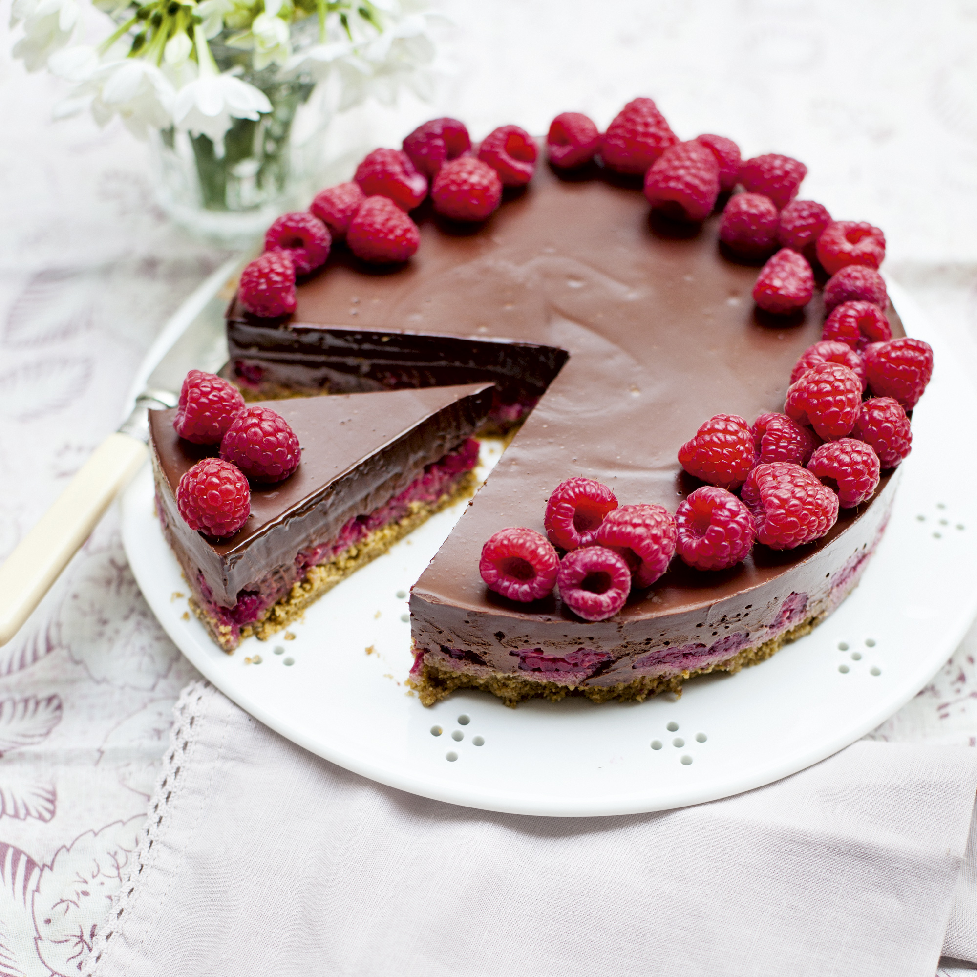 Chocolate and raspberry pie Chocolate and raspberry pie