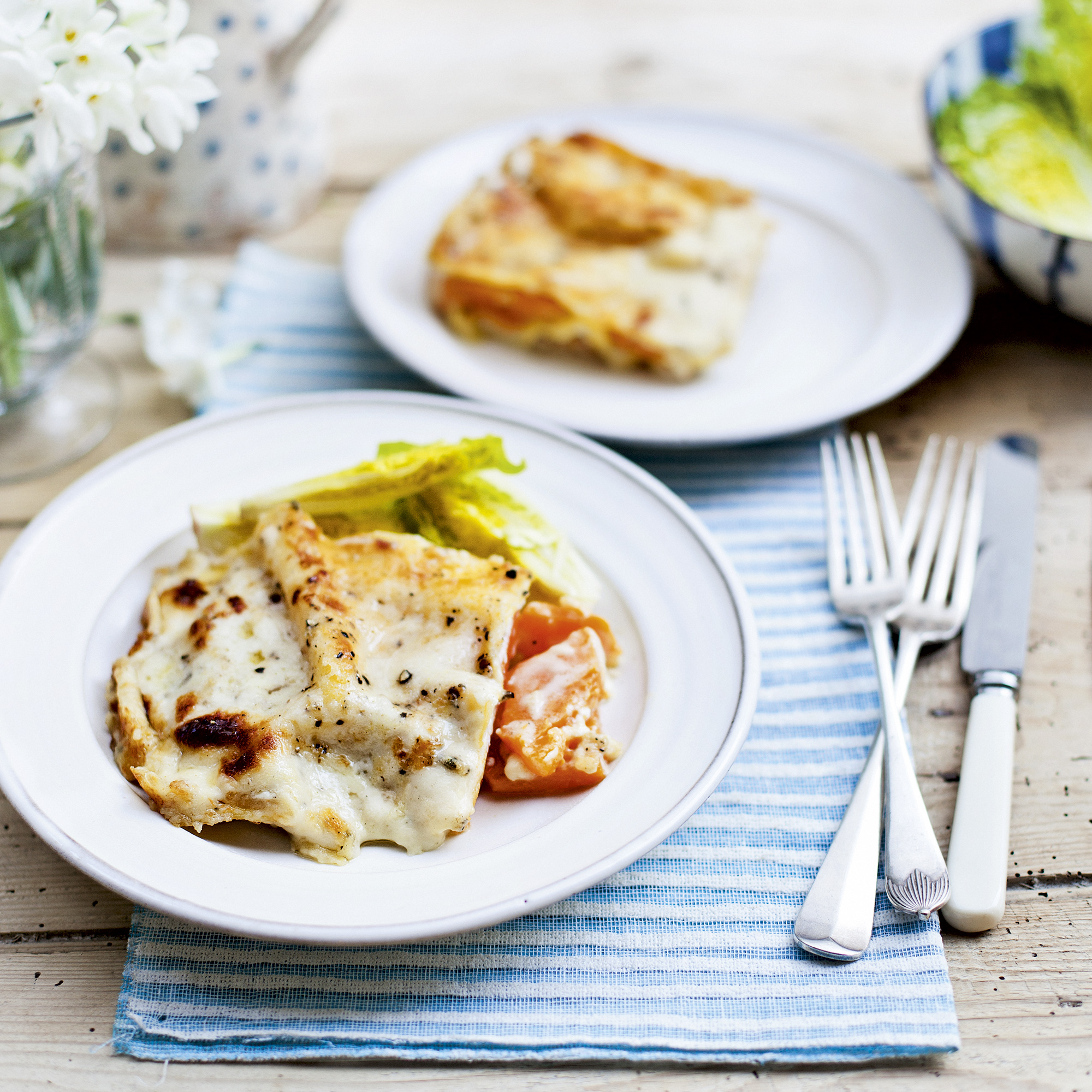 Butternut squash and goats' cheese lasagne Butternut squash and goats' cheese lasagne