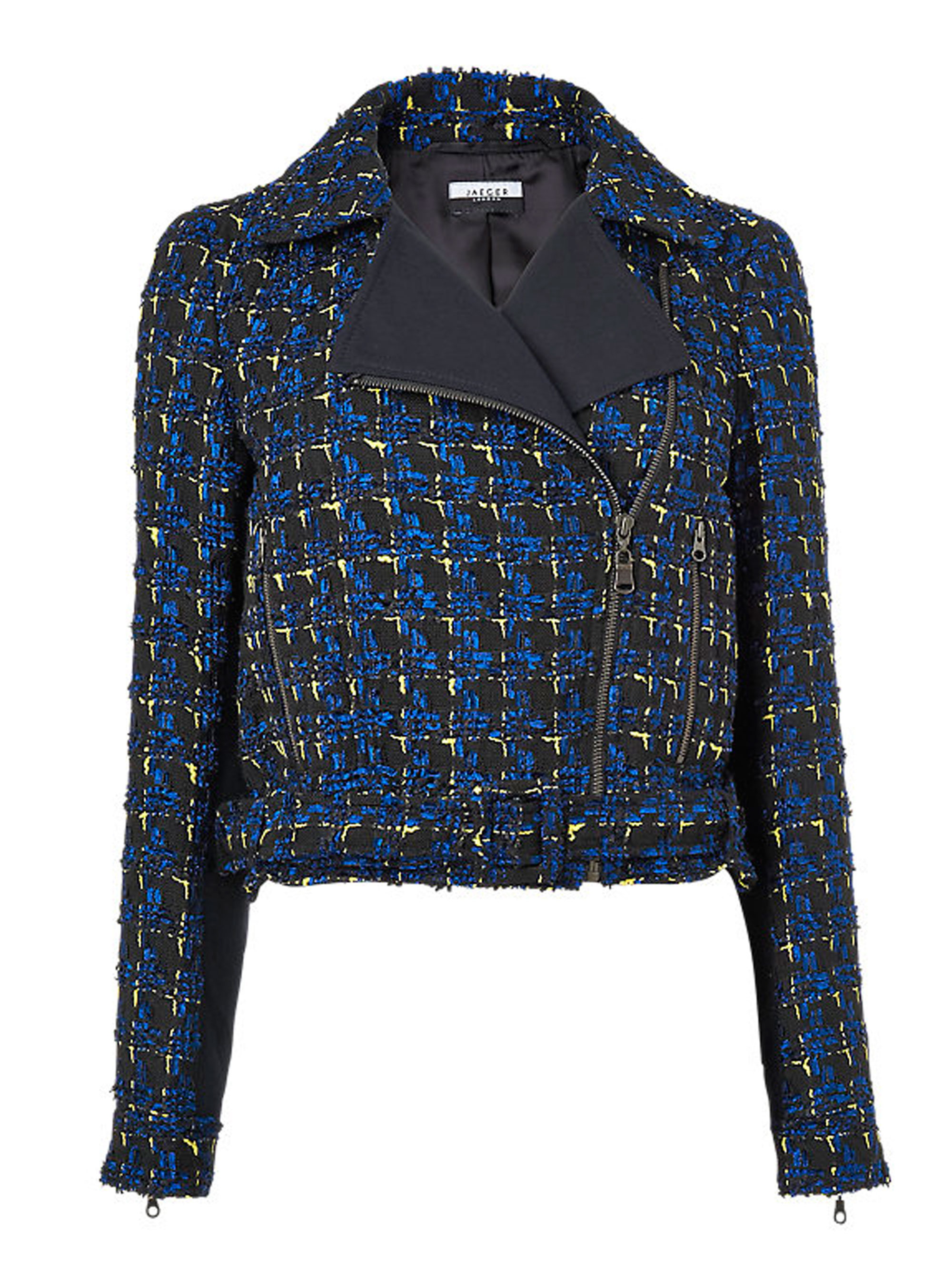 Photo: Jaeger Tweed Biker Jacket