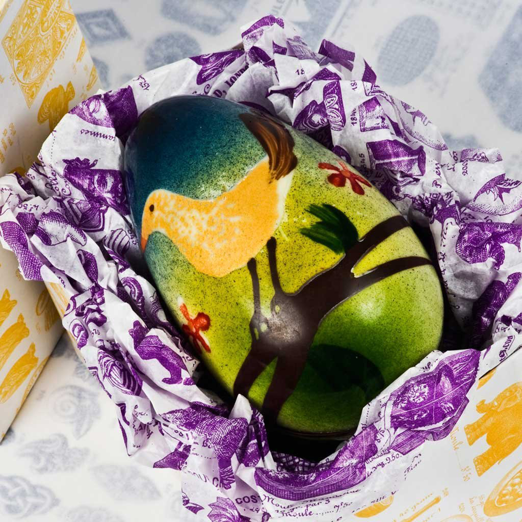 photo of Hand-Painted Egg No.4 with Japanese Bird Design, �35 from Rococo Chocolates