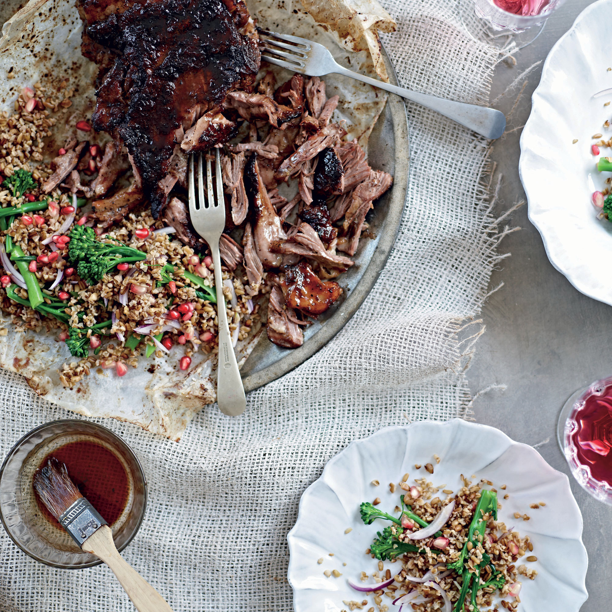 Slow Roasted Lamb Salad Slow roasted lamb salad photo