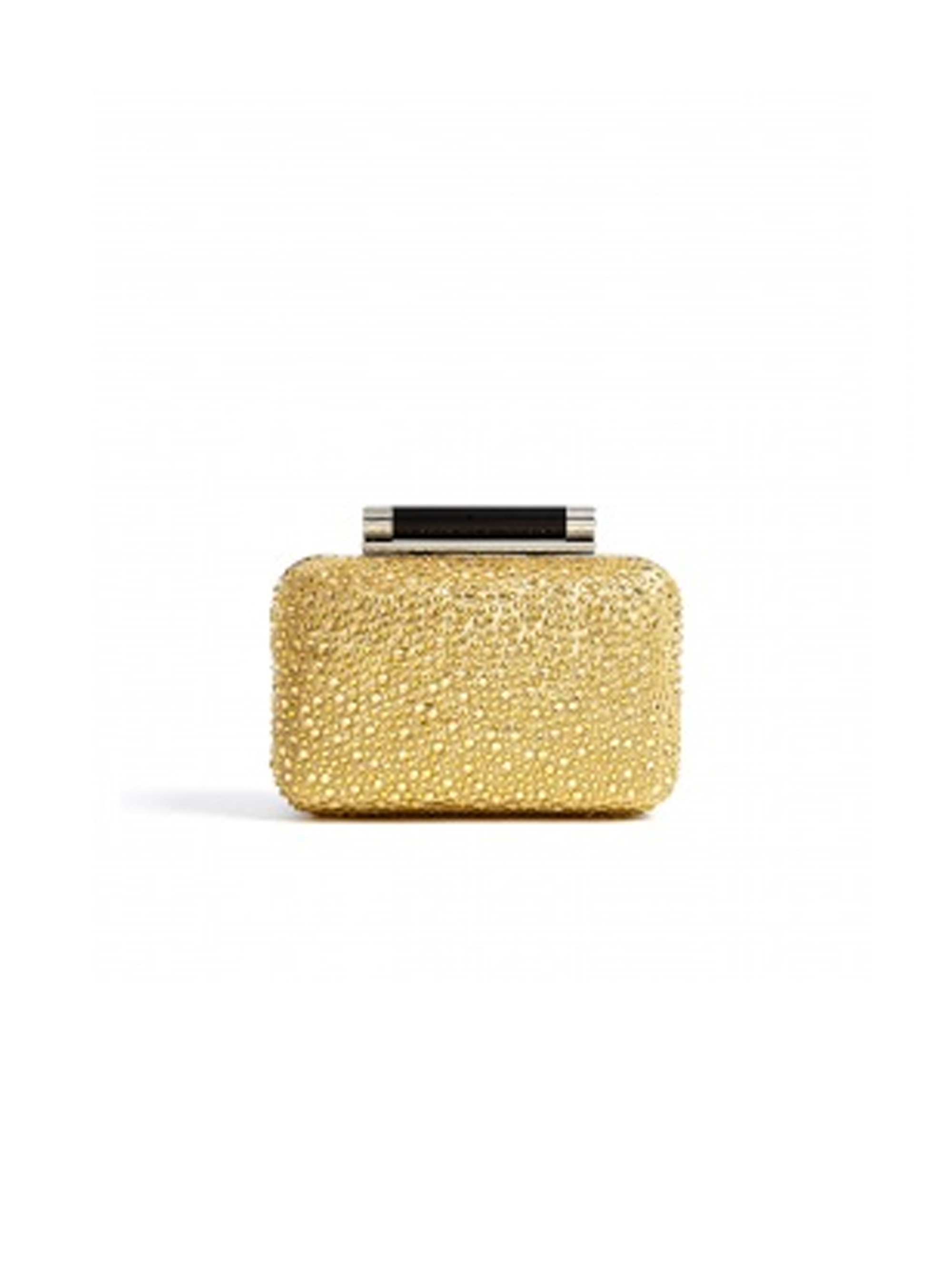 Diane Von Furstenberg Gold Crystal Tonda Box Clutch Diane Von Furstenberg Gold Crystal Tonda Box Clutch