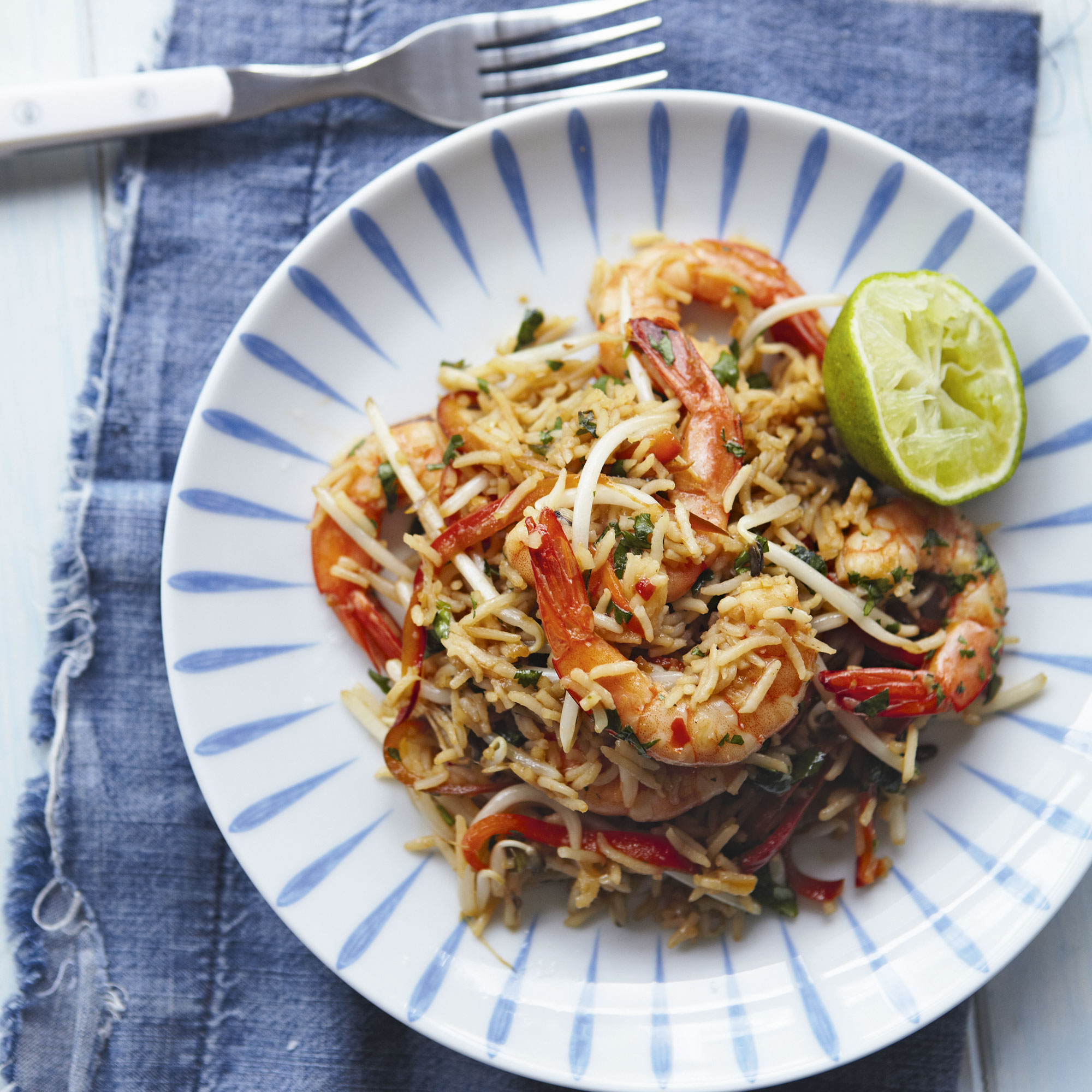 Prawn stir-fry rice
