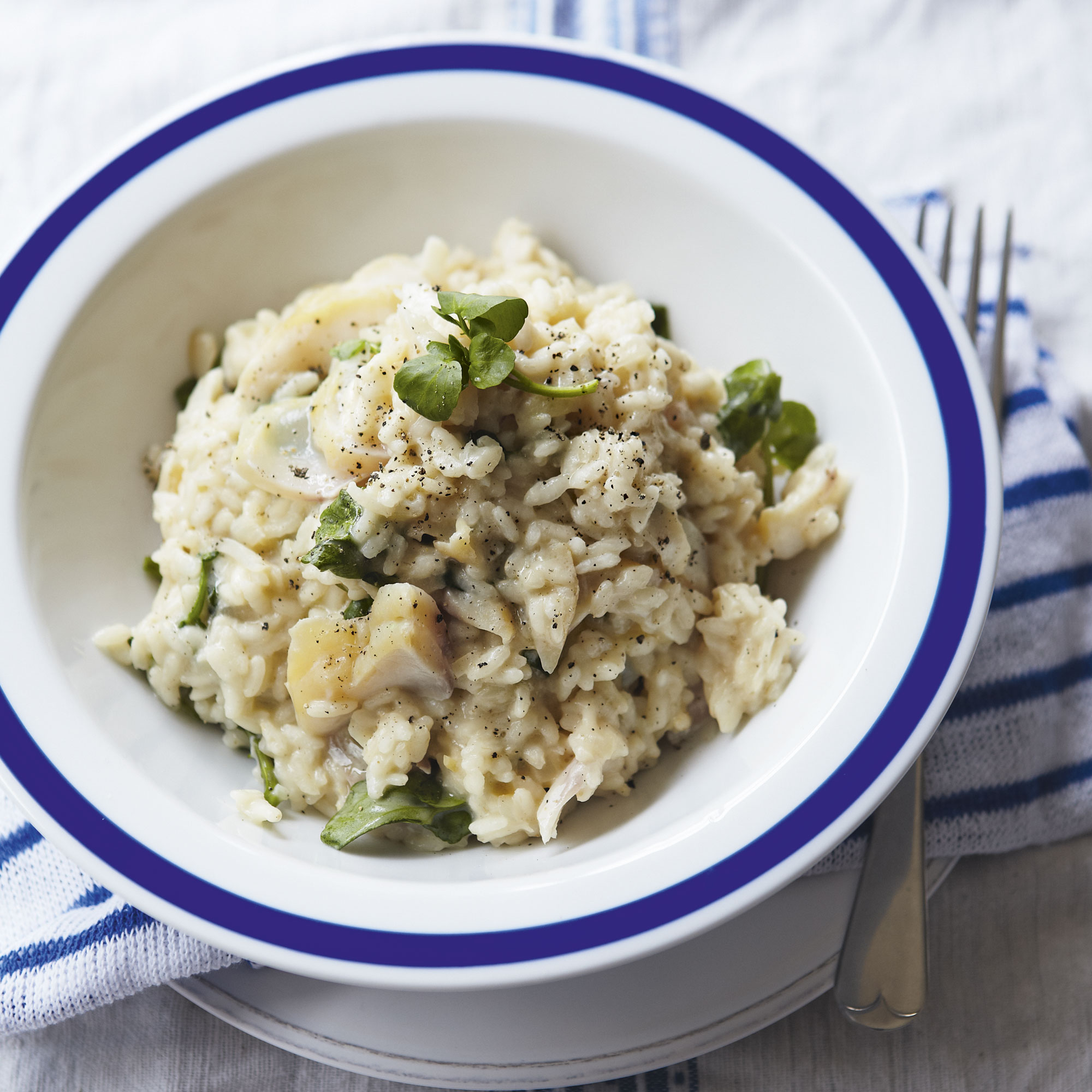 Smoked haddock and watercress risotto Smoked haddock and watercress risotto
