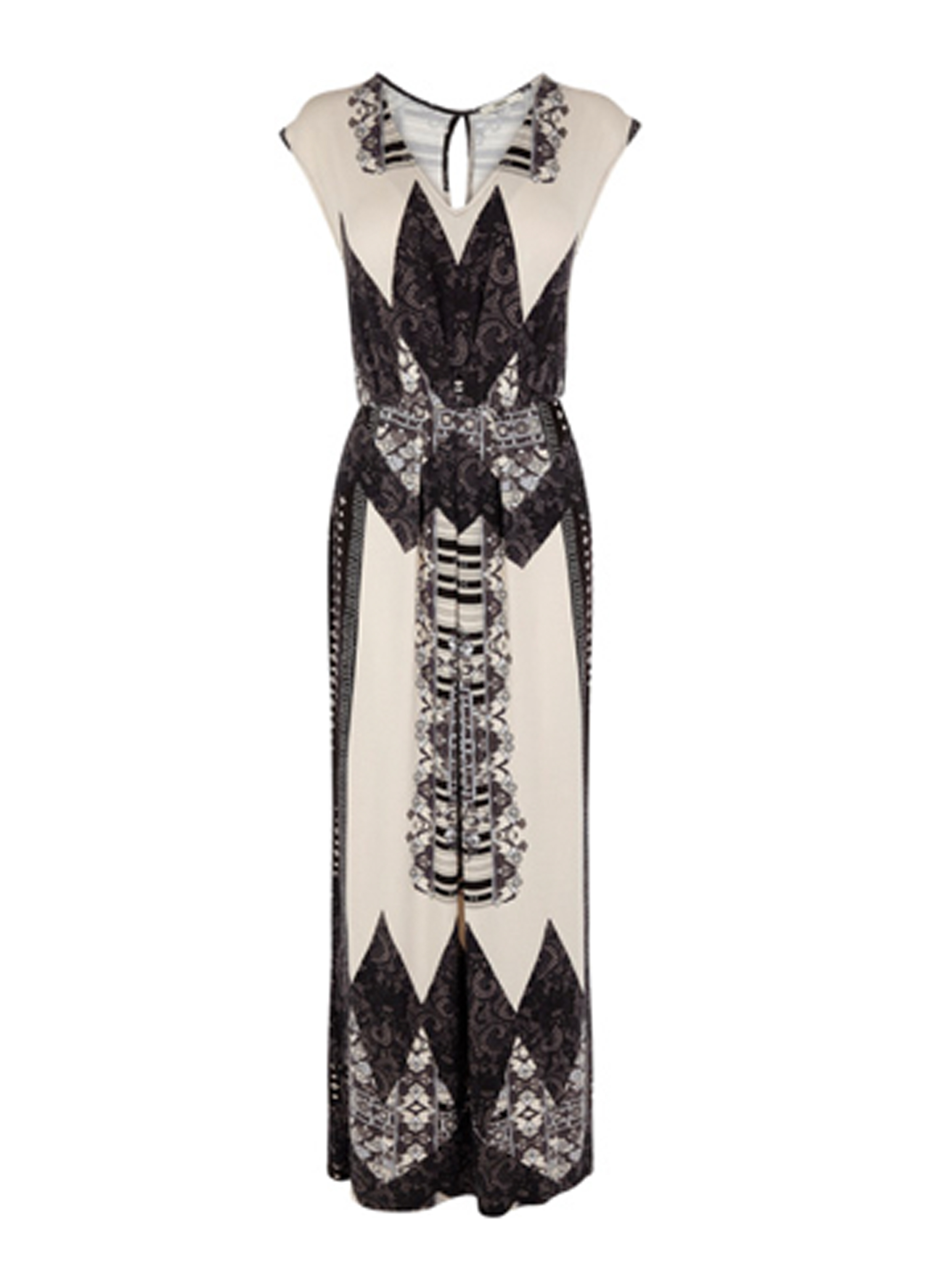 Oasis border print maxi dress