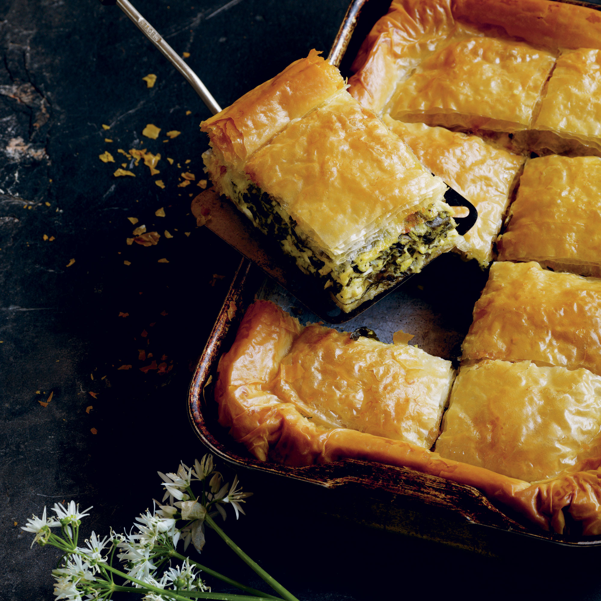 Spinach, Wild Garlic and Filo Pie Spinach, Wild Garlic and Filo Pie