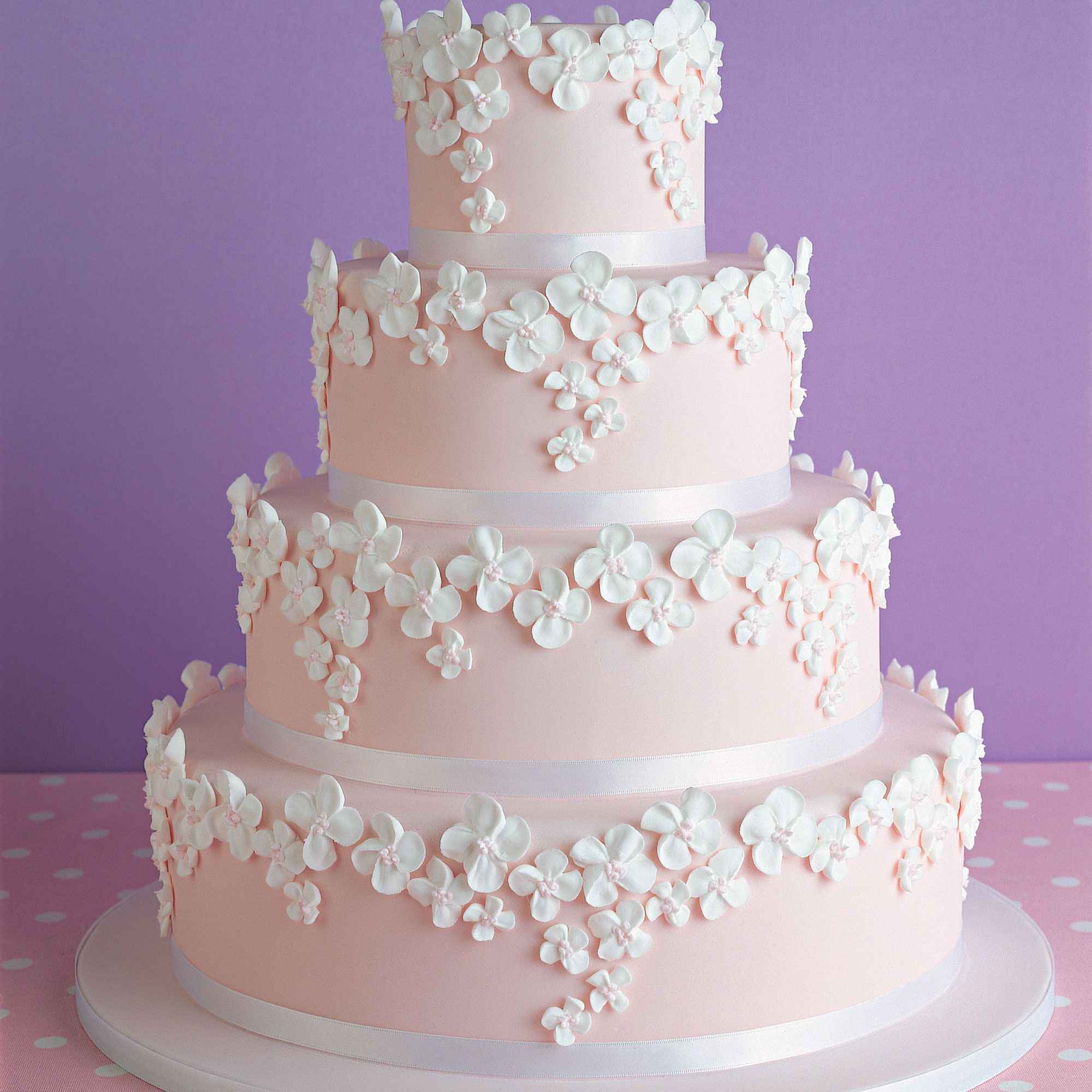 Pink wedding cake