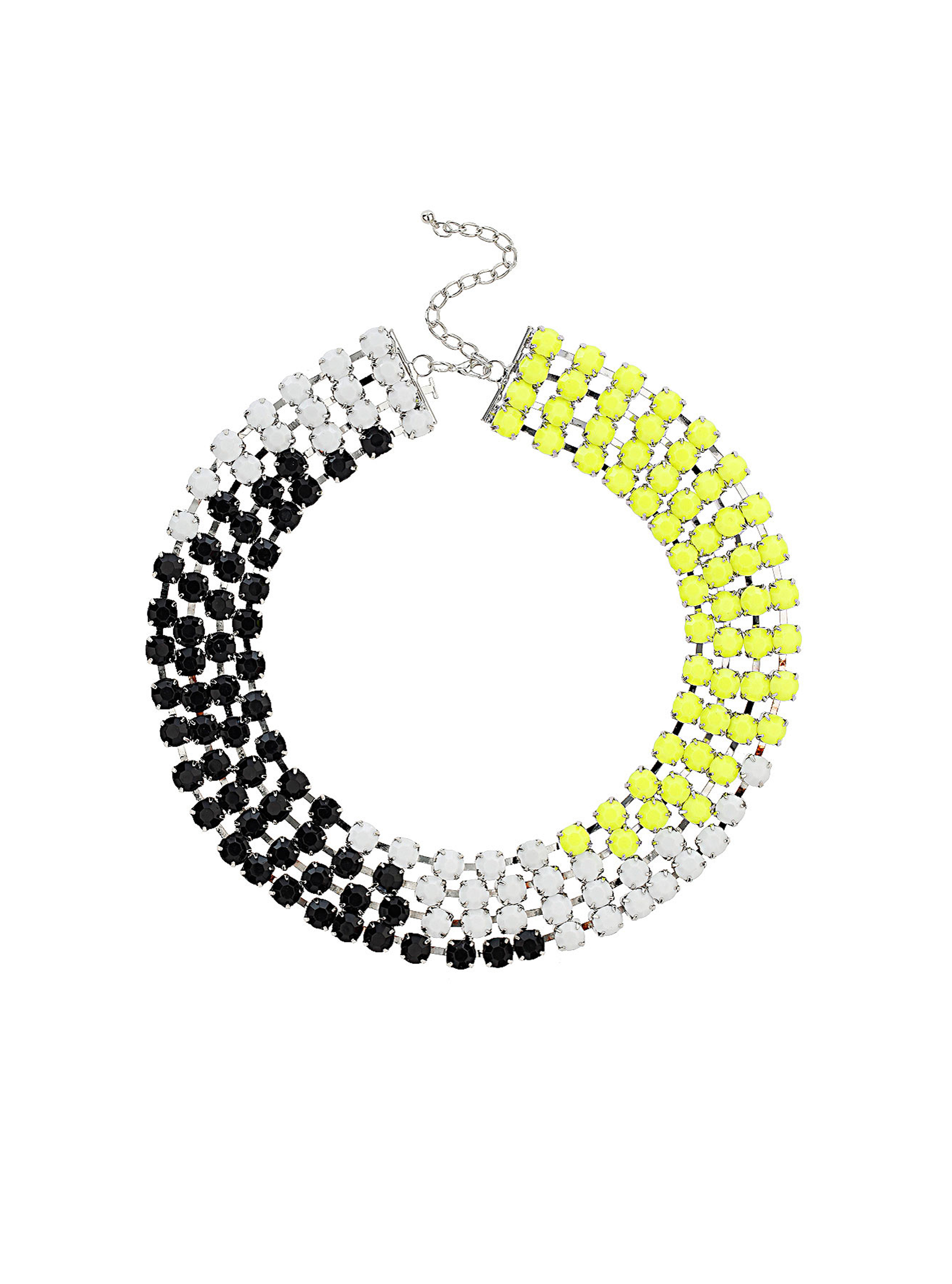 Freedom at Topshop Rhinestone Block Collar 