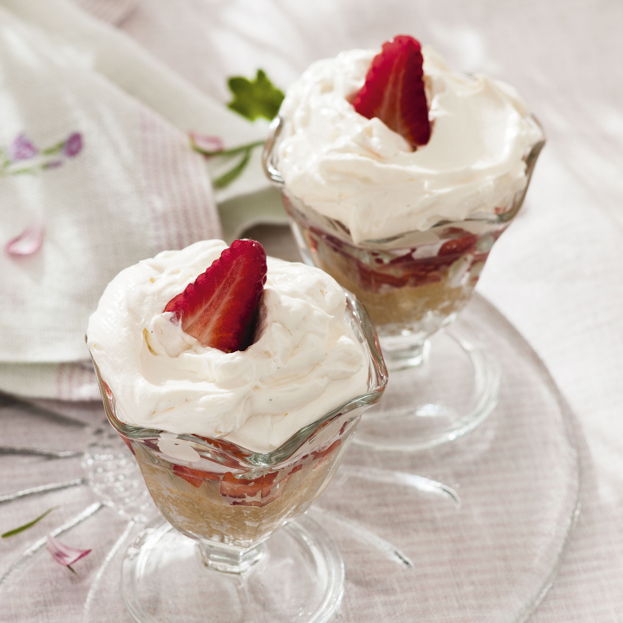 Strawberry Cheesecakes Strawberry Cheesecake in a glass - desserts - cheesecake - summer recipes - woman&home July 2013