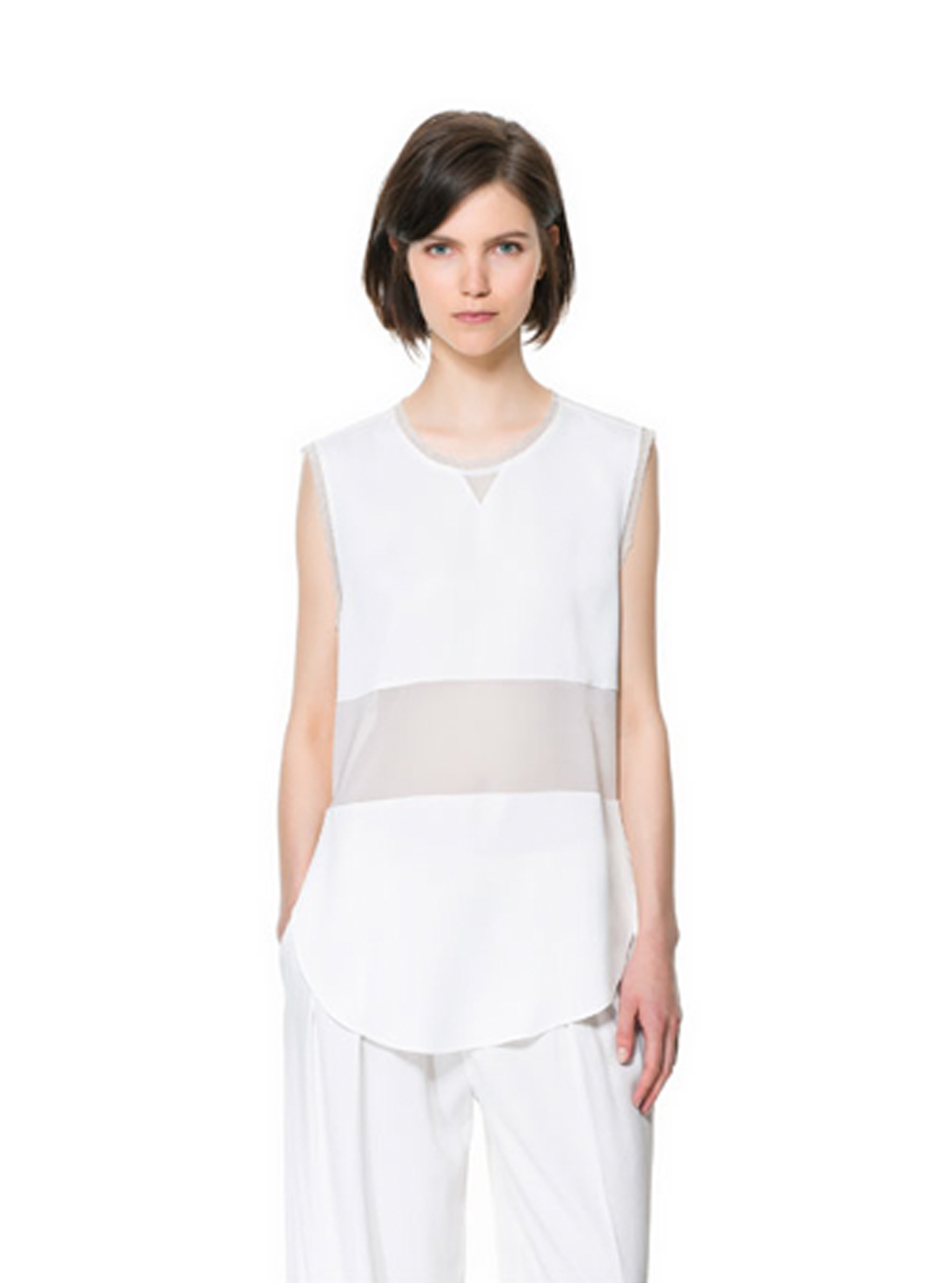 Zara Sheer Studio Top
