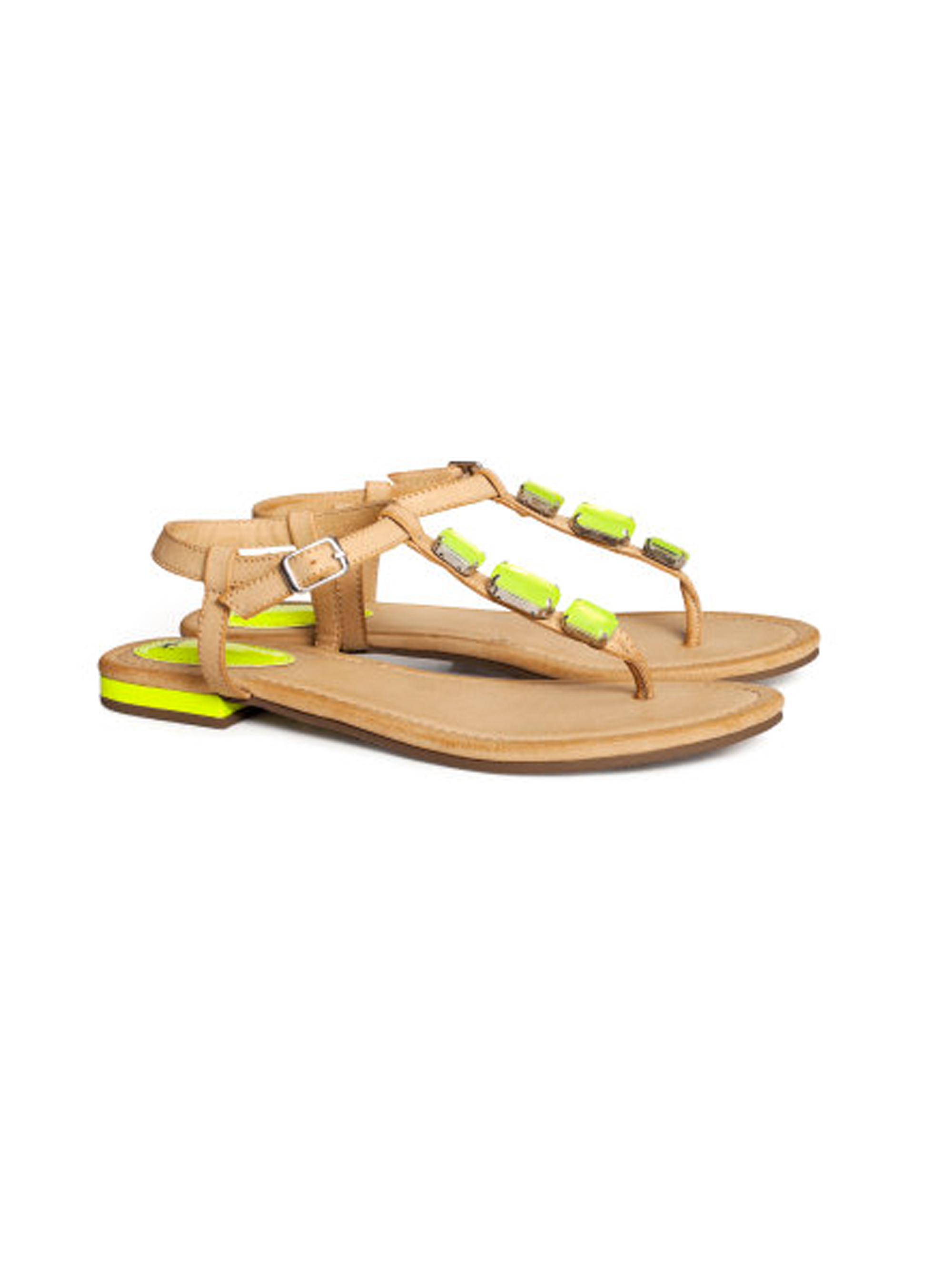 H&M Neutral and Neon Sandals H&M Neutral and Neon Sandals