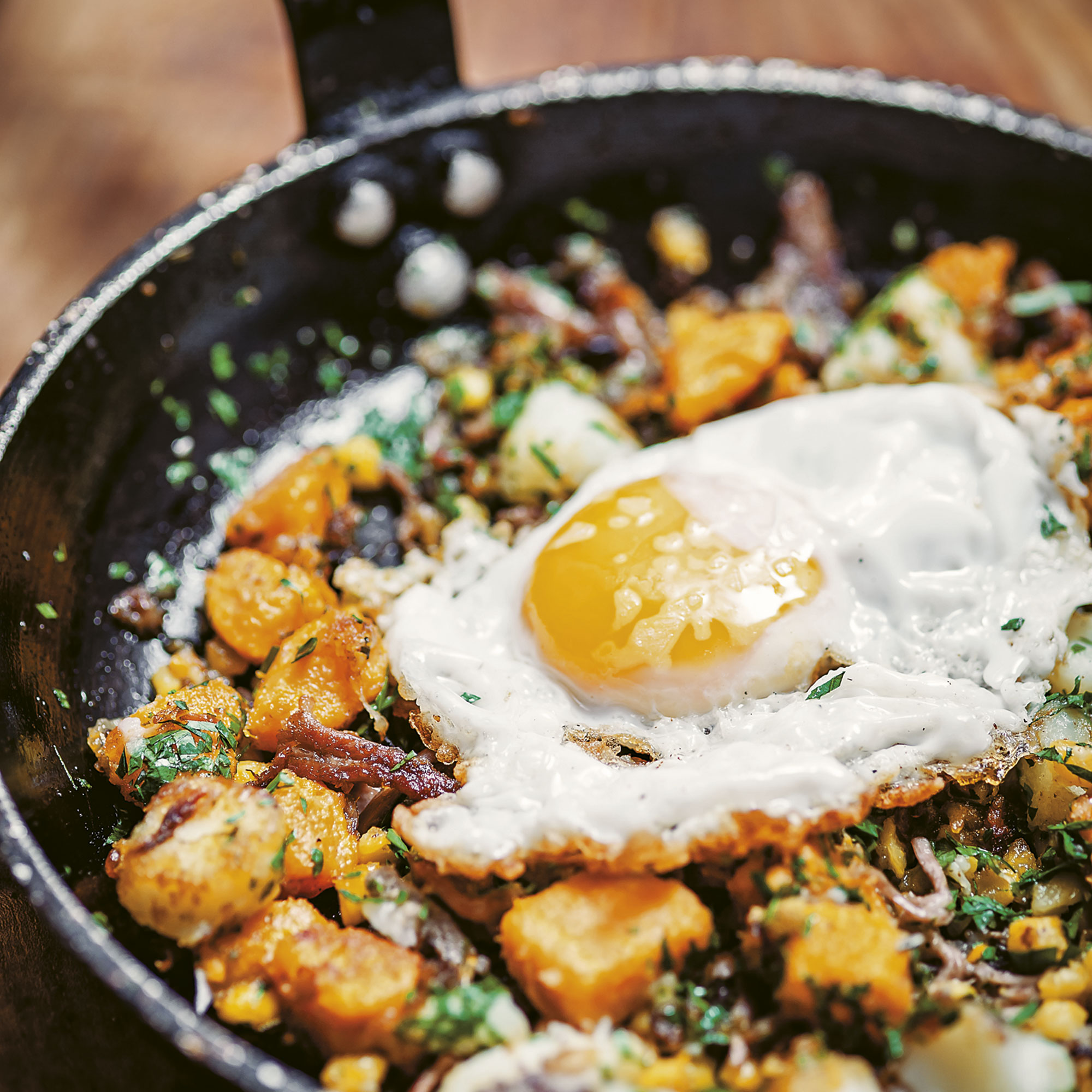 Duck and hominy hash Duck and hominy hash