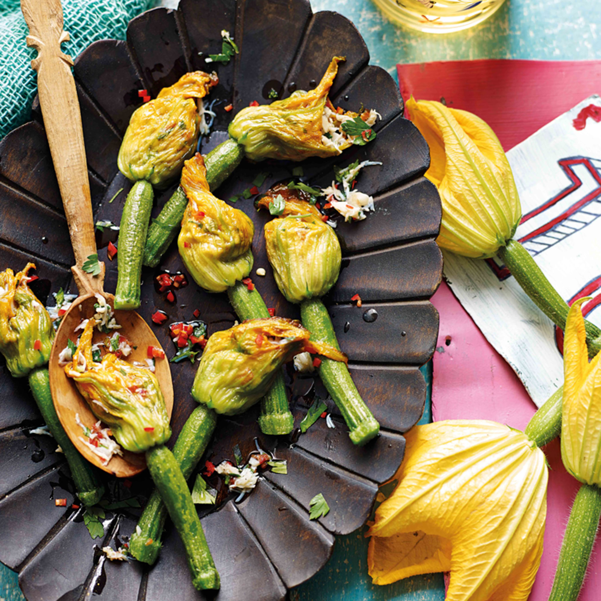 Spicy Crab Courgette Flowers Spicy Crab Courgette Flowers