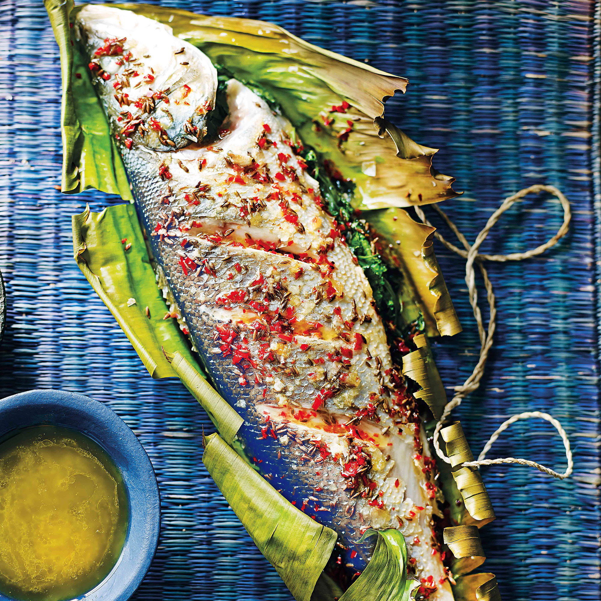 Seabass with coriander and chilli Seabass with coriander and chilli