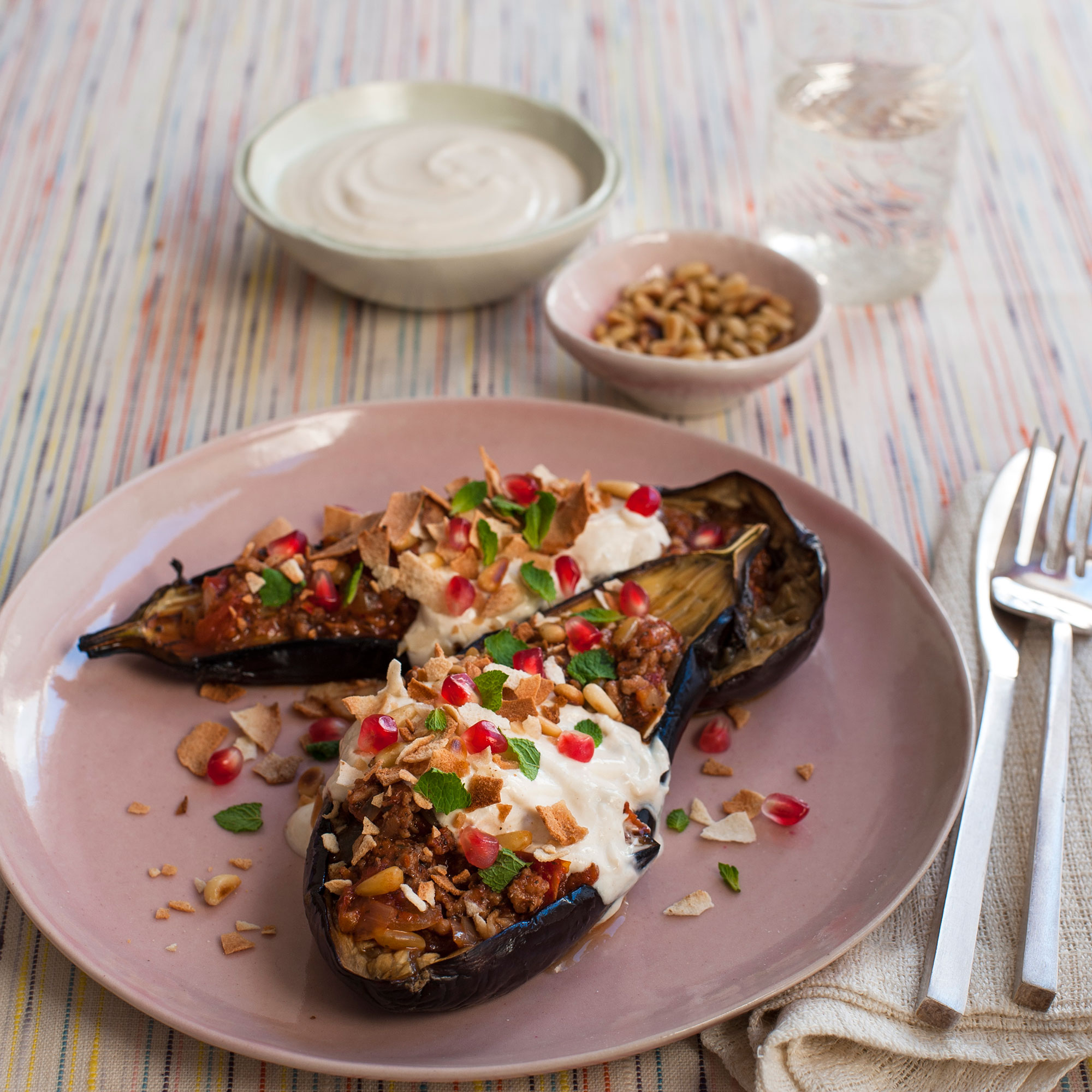Aubergine, Veal and Yoghurt Crumble Aubergine, veal and yoghurt crumble photo