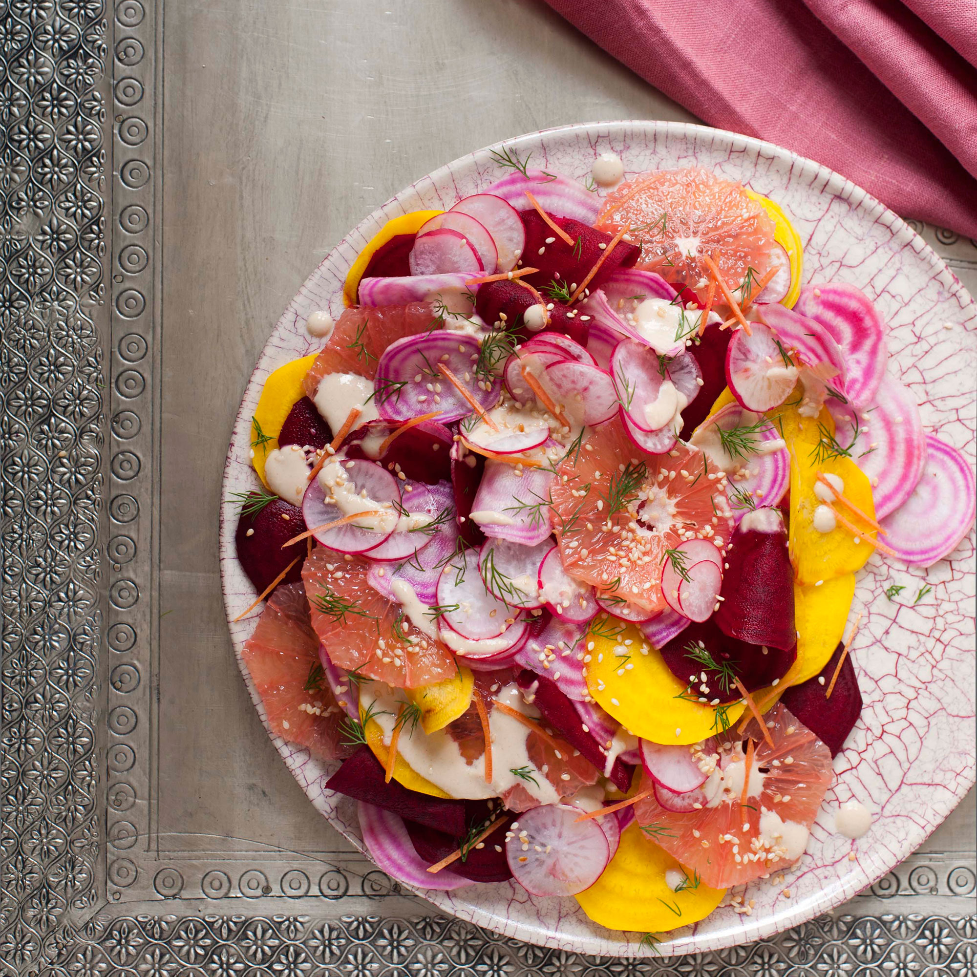 Shaved Beetroot, Radish and Grapefruit Salad Shaved beetroot, radish and grapefruit salad photo