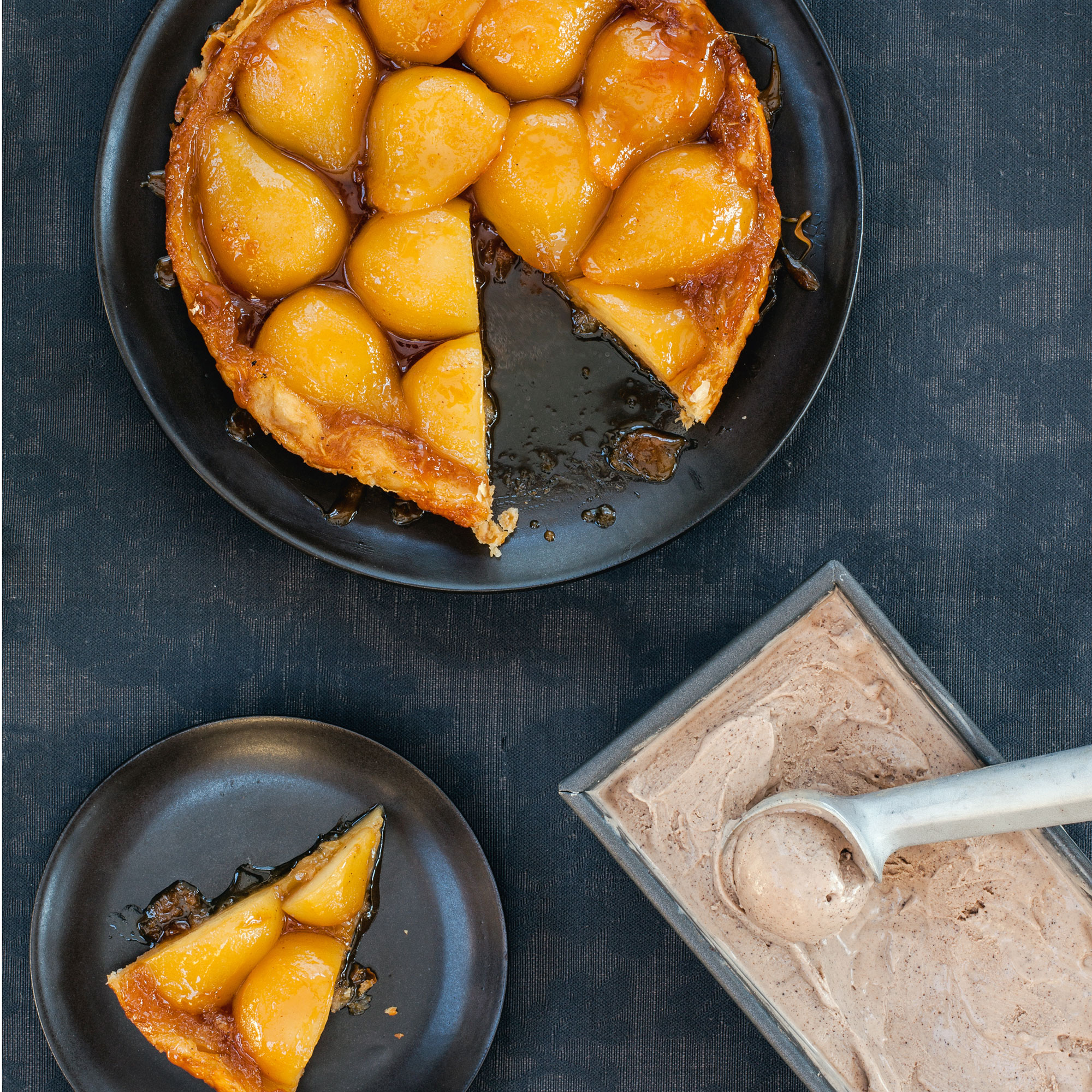 Pear and Honey Tatin with Allspice Ice Cream Pear and Honey Tatin with Allspice Ice Cream