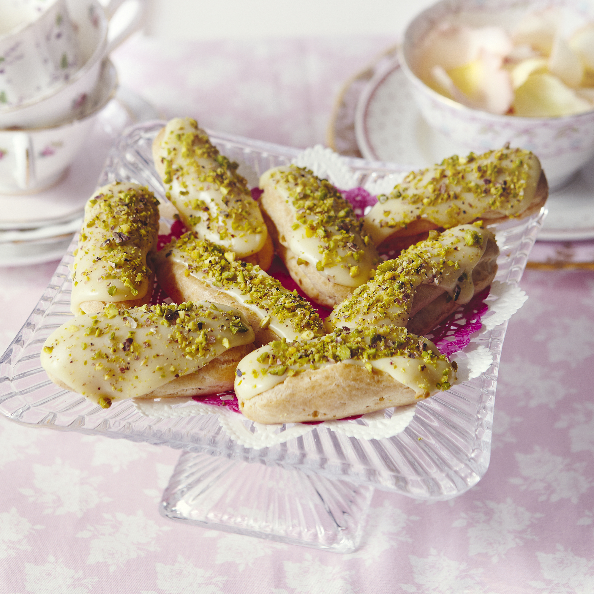 Pistachio and Grand Marnier Eclairs Pistachio and Grand Marnier Eclairs
