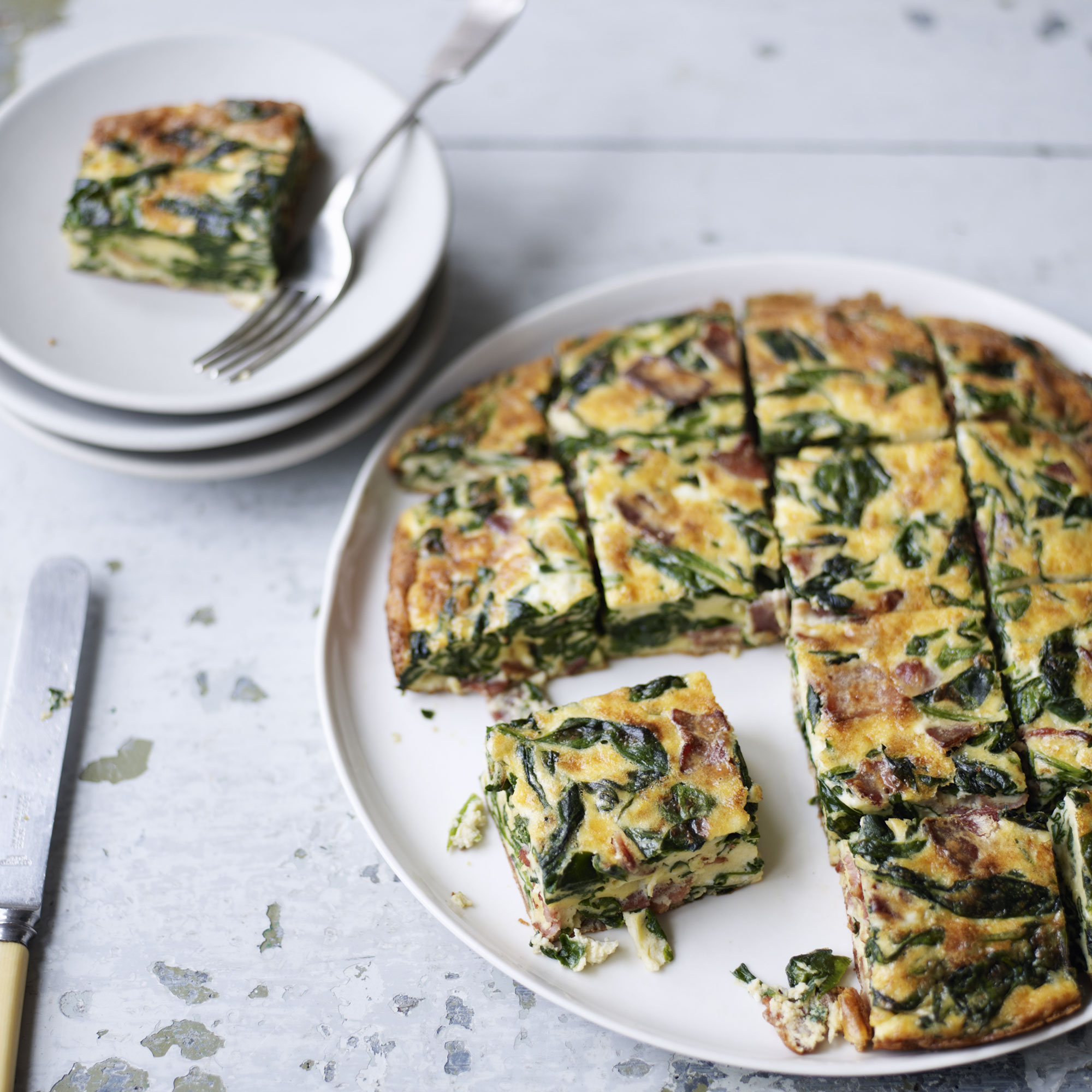 Rachel Allen's Spinach and Bacon Frittata Rachel Allen's Spinach and Bacon Frittata