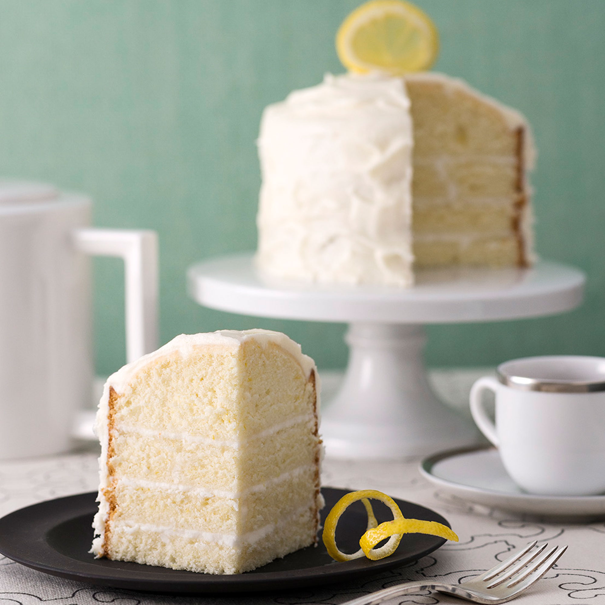 Lemon Sorbet Cake Lemon sorbet tiny cake photo