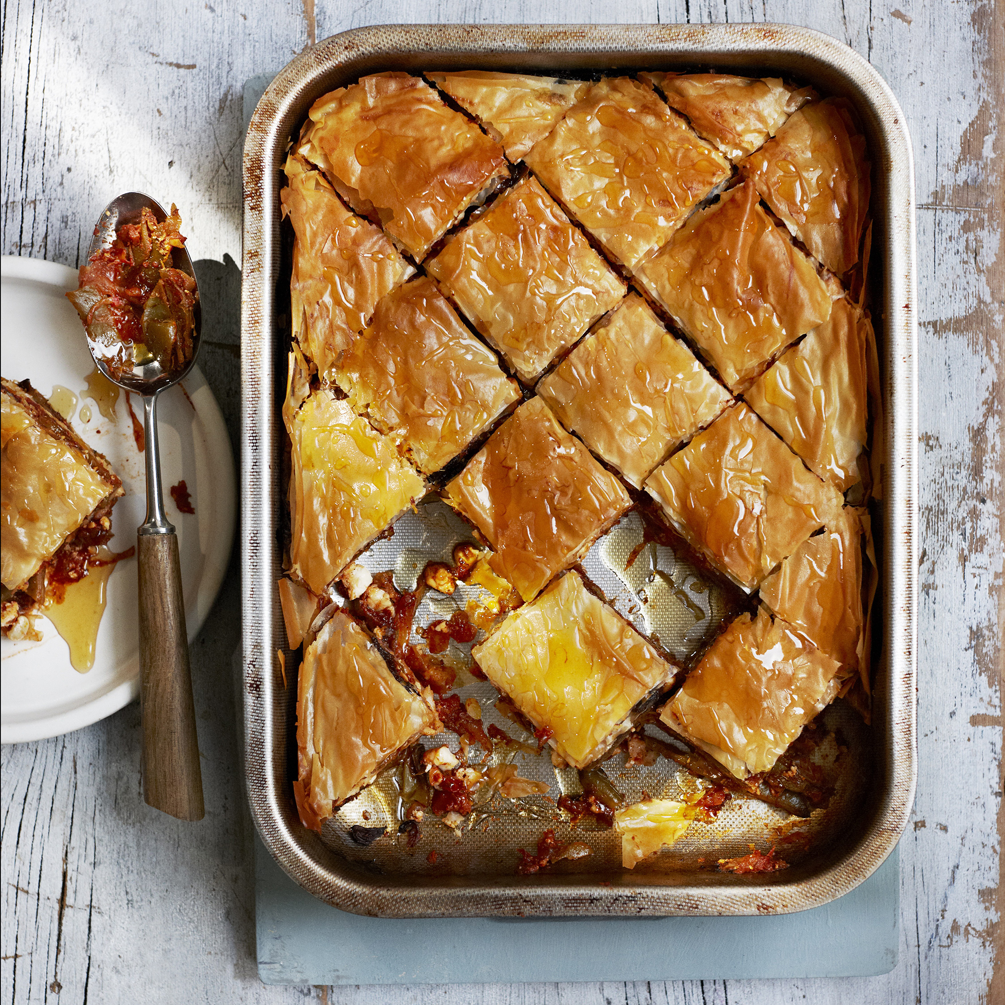 Tomato and Runner Bean Baklava Tomato and Runner Bean Baklava