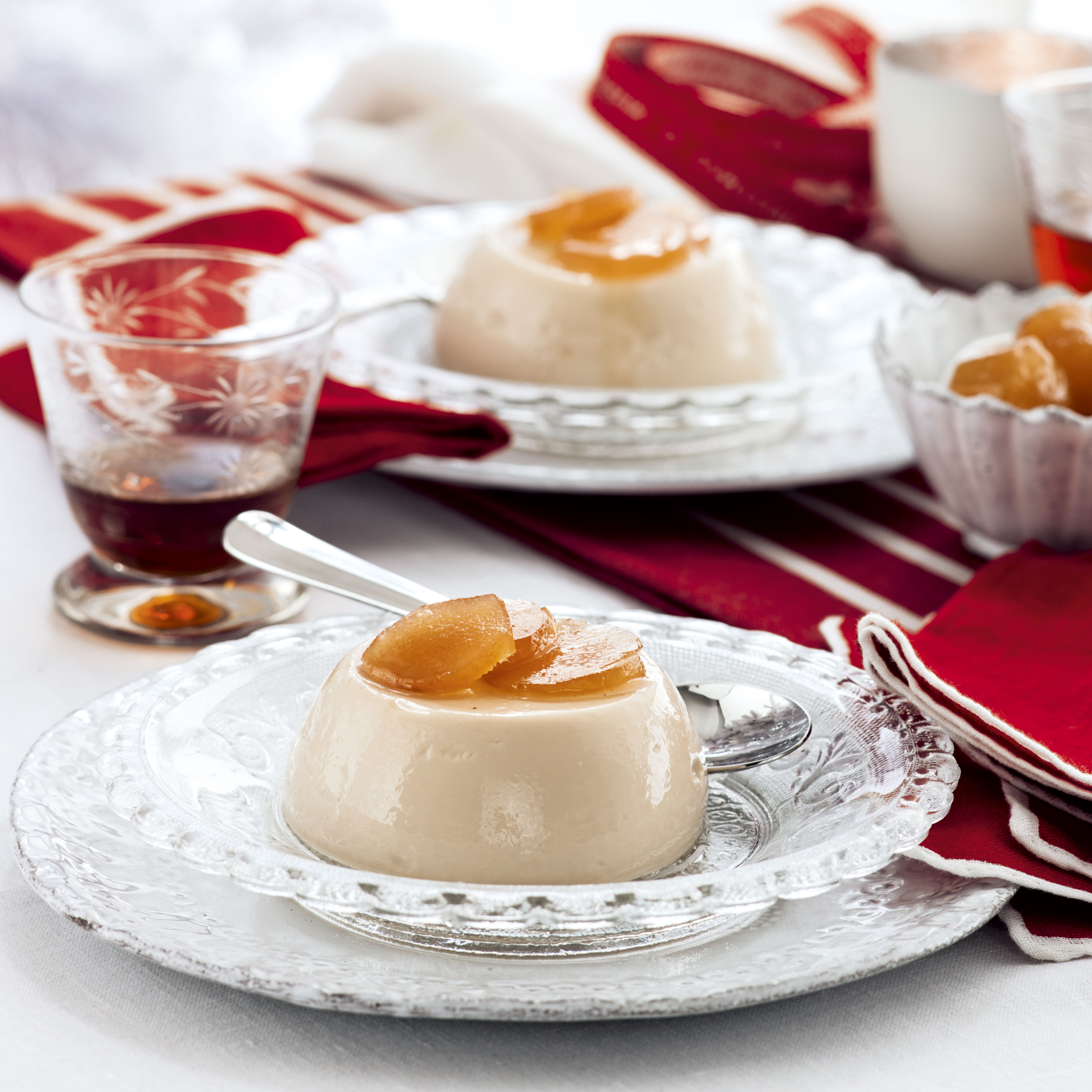 Ginger and Amaretto Panna Cotta Photo of Ginger and amaretto panna cotta
