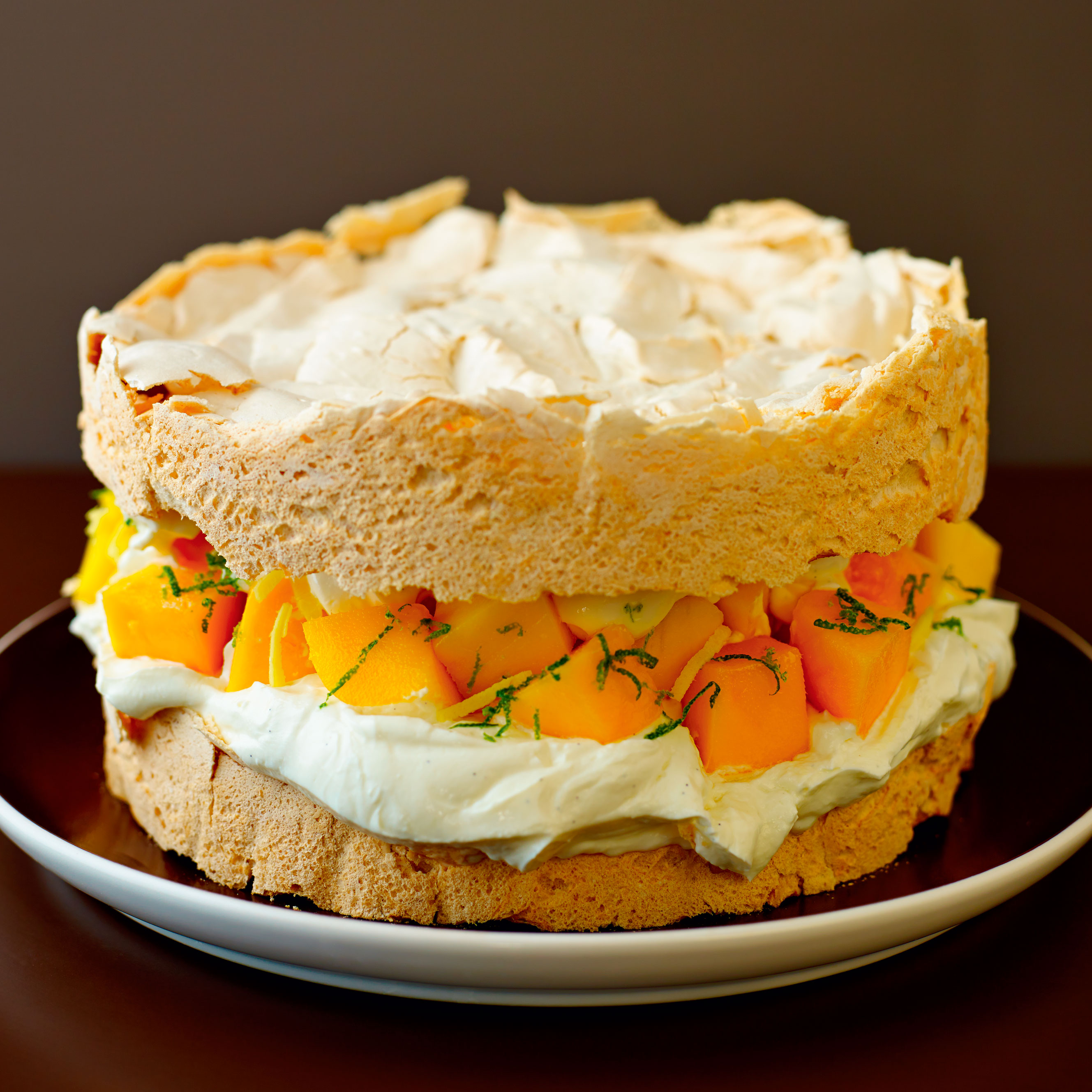 Victoria Meringue Sponge with Mango and Cream filling Victoria Meringue Sponge with Mango and Cream filling
