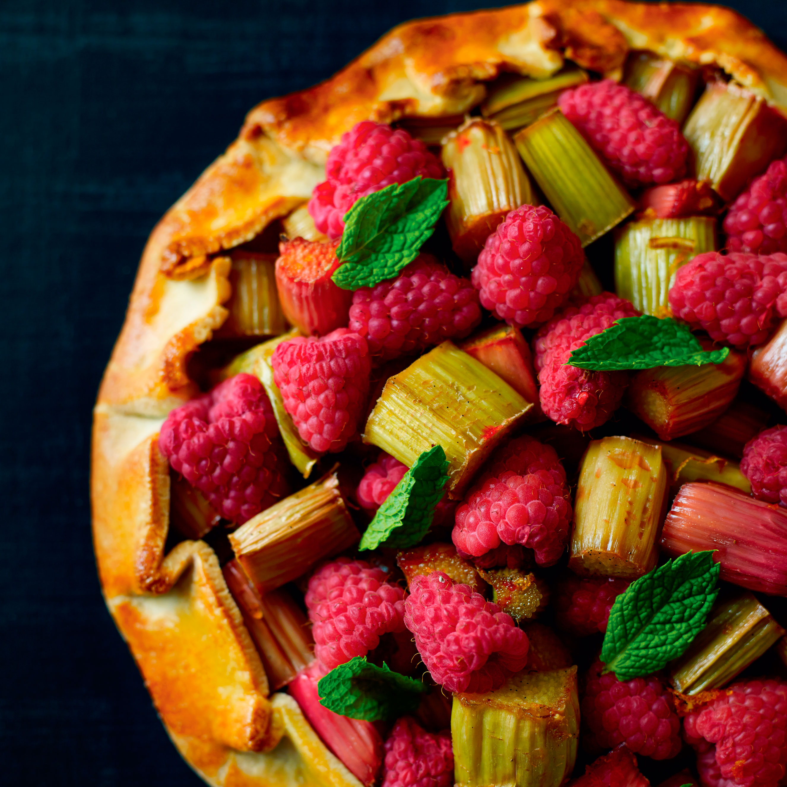 Raspberry, Rhubarb and Cardamom Galette with a Hazelnut and Vanilla Cream Raspberry, Rhubarb and Cardamom Galette with a Hazelnut and Vanilla Cream