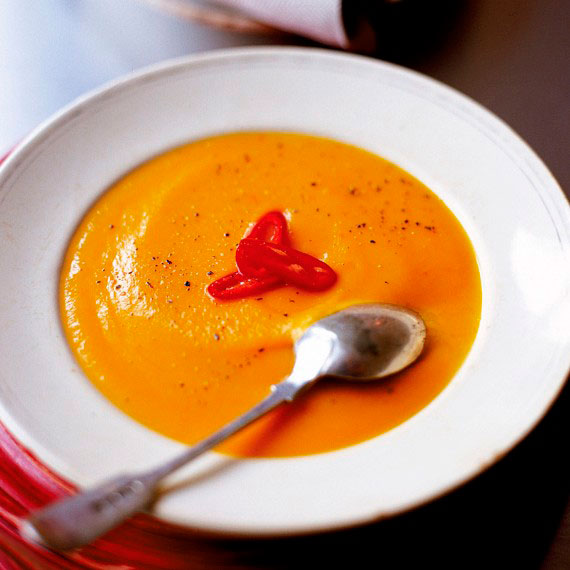 Creamy Pumpkin Soup with Lemongrass and Chilli Photo of Creamy pumpkin soup with lemongrass and chilli recipe