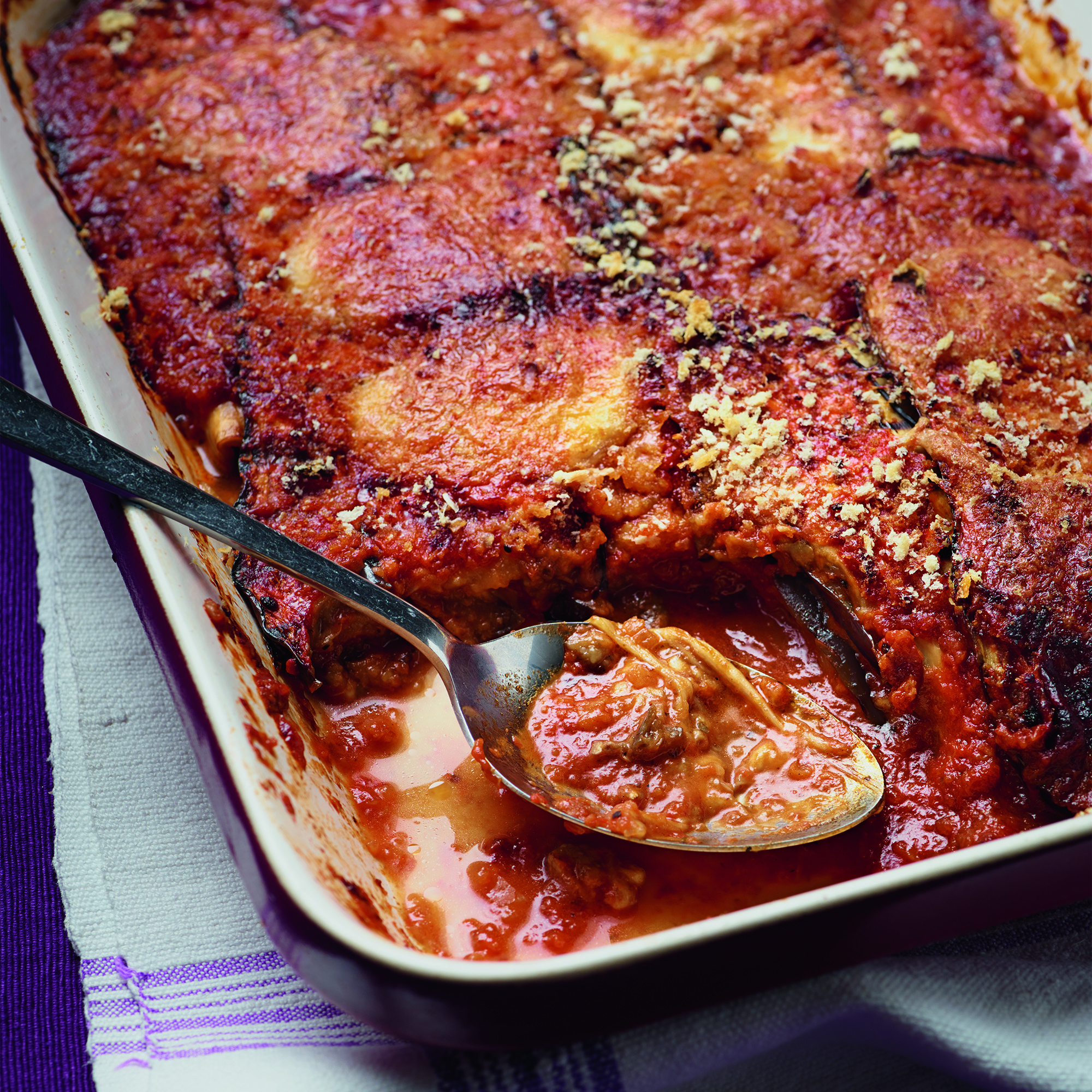Aubergine Parmigiana photo of aubergine parmigiana