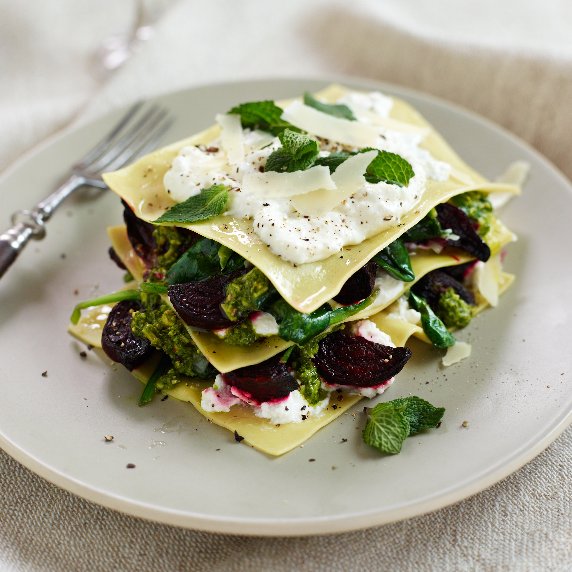 Open Beetroot, Ricotta & Mint Ravioli Open Beetroot, Ricotta & Mint Ravioli