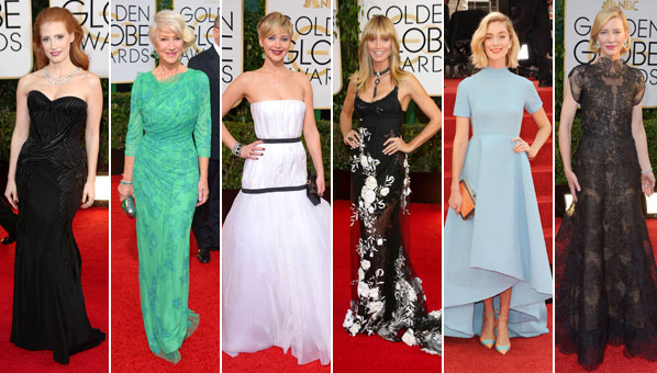 The first major film awards of the season took place in Hollywood last night. And the stars didn't disappoint on the red carpet! From Cate Blanchett's stunning ensemble to Helen Mirren's most fabulous frock yet, who wins your Golden Globes best dressed?