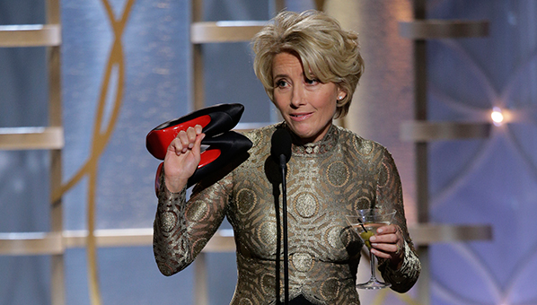 All hail Emma Thompson! She might have missed out on a gong so far, but she's making a style statement by shunning heels for a comfy pair of flats. And the high street is following suit, offering red carpet-worthy shoes on a budget... 