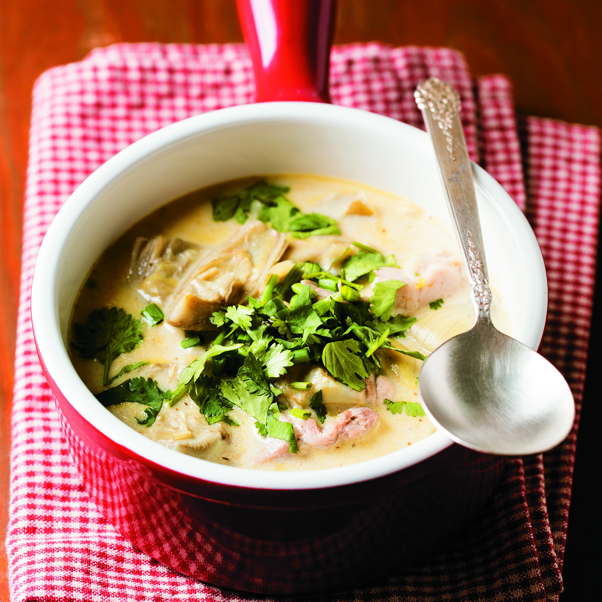 Chicken and Artichoke Soup Photo of chicken artichoke soup