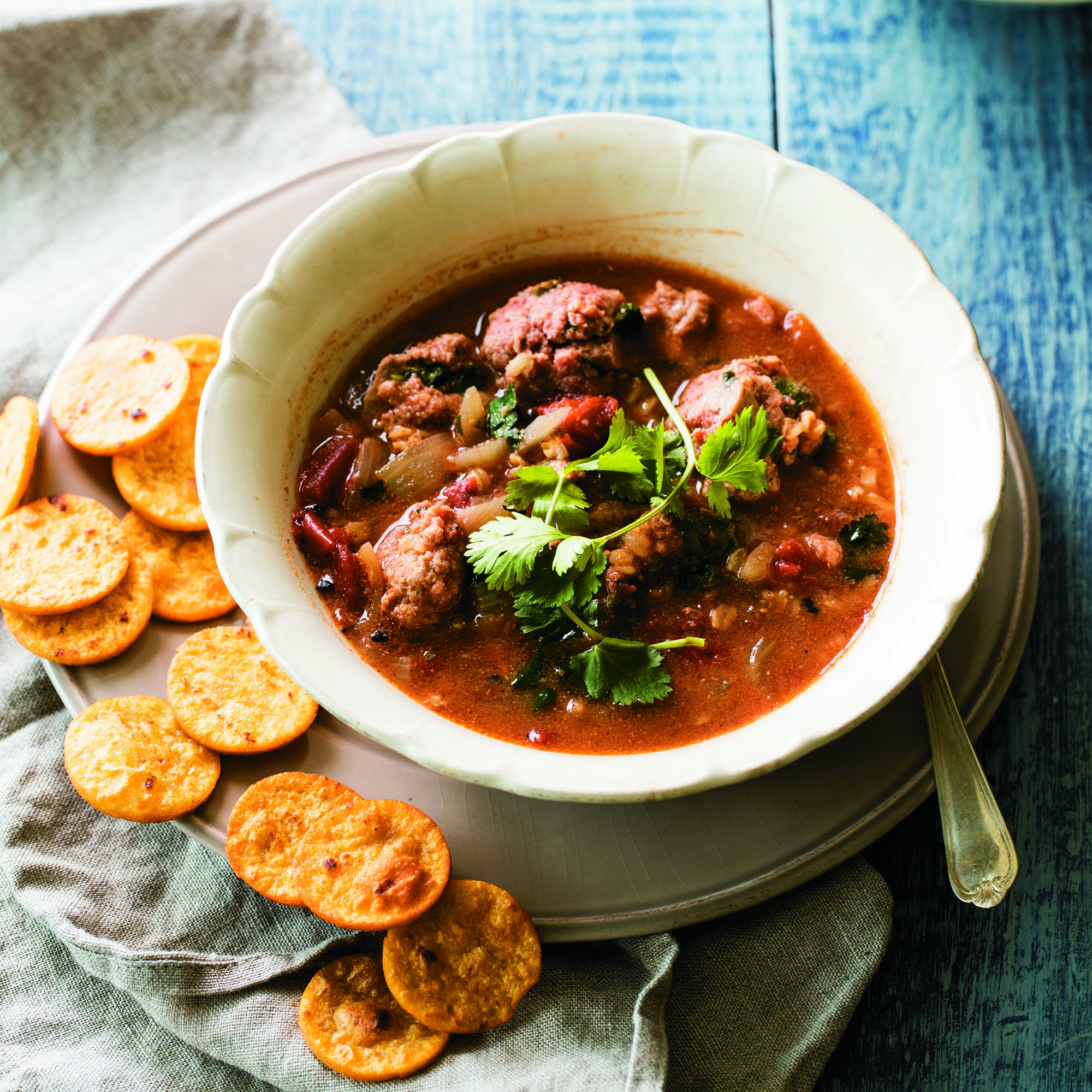 Mexican Meatball Soup with Rice Photo of mexican meatball soup with rice