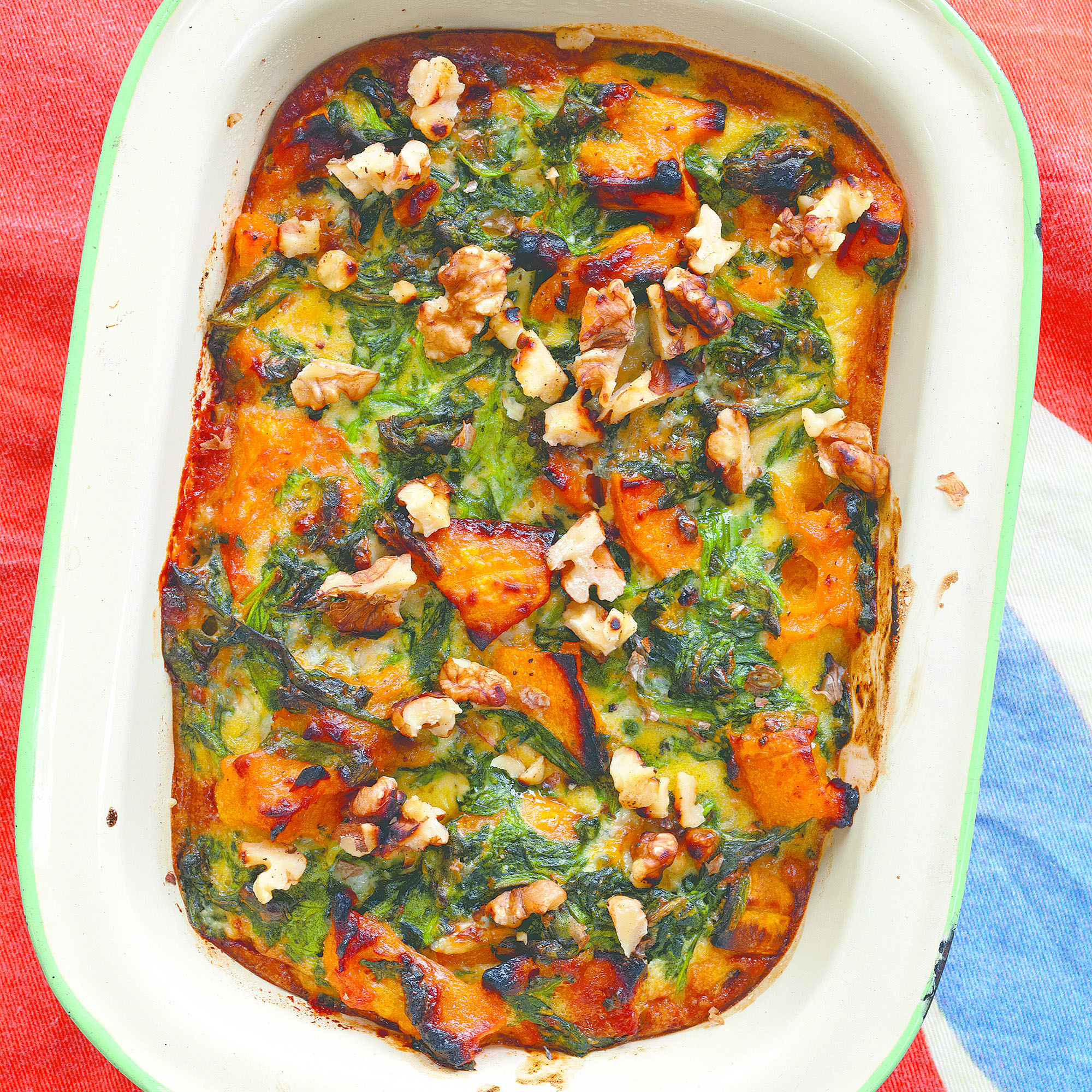 Baked Spinach, Squash and Blue Cheese Baked Spinach, Squash and Blue Cheese
