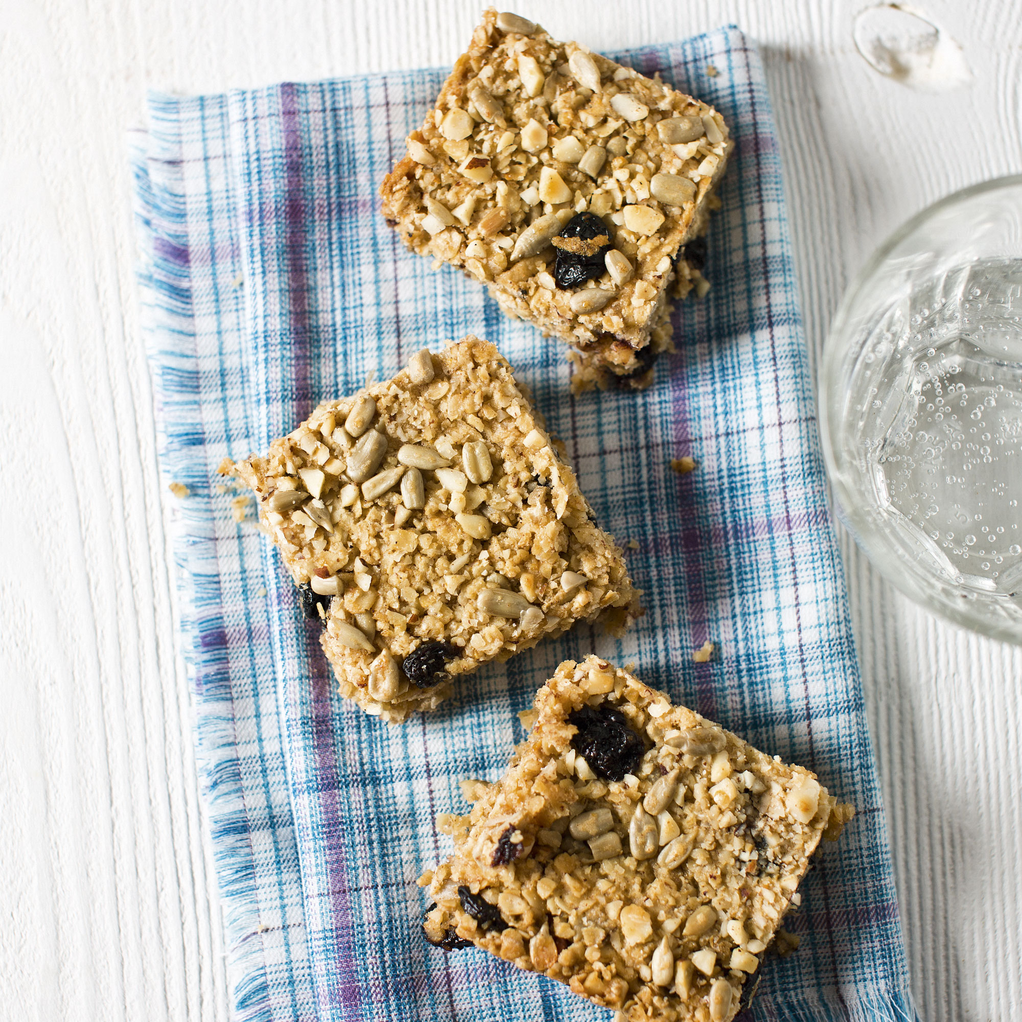Apple and Blueberry Flapjacks Photo of Apple and blueberry flapjacks