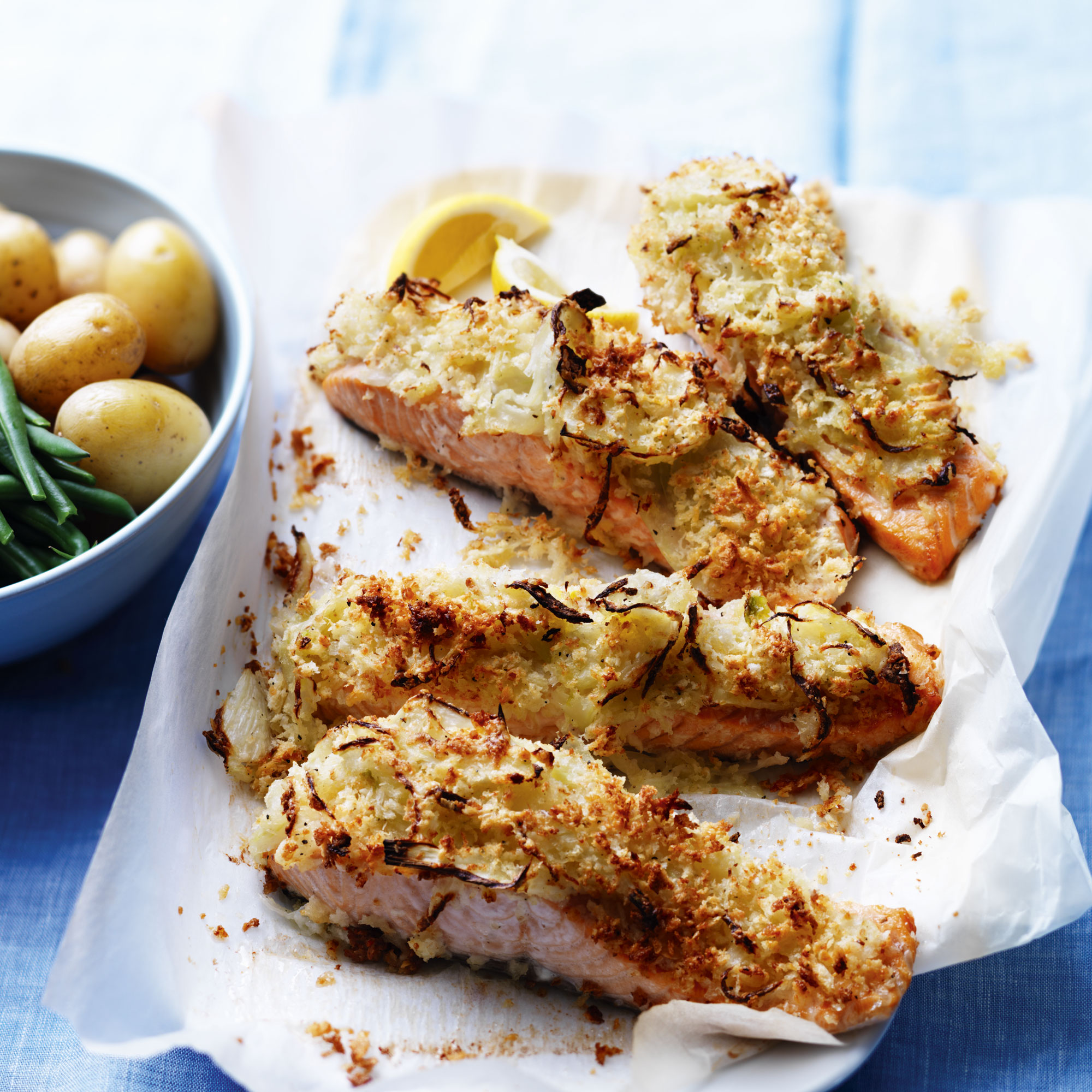 Salmon with a Parmesan and Fennel Crust Photo of Salmon with a parmesan and fennel crust