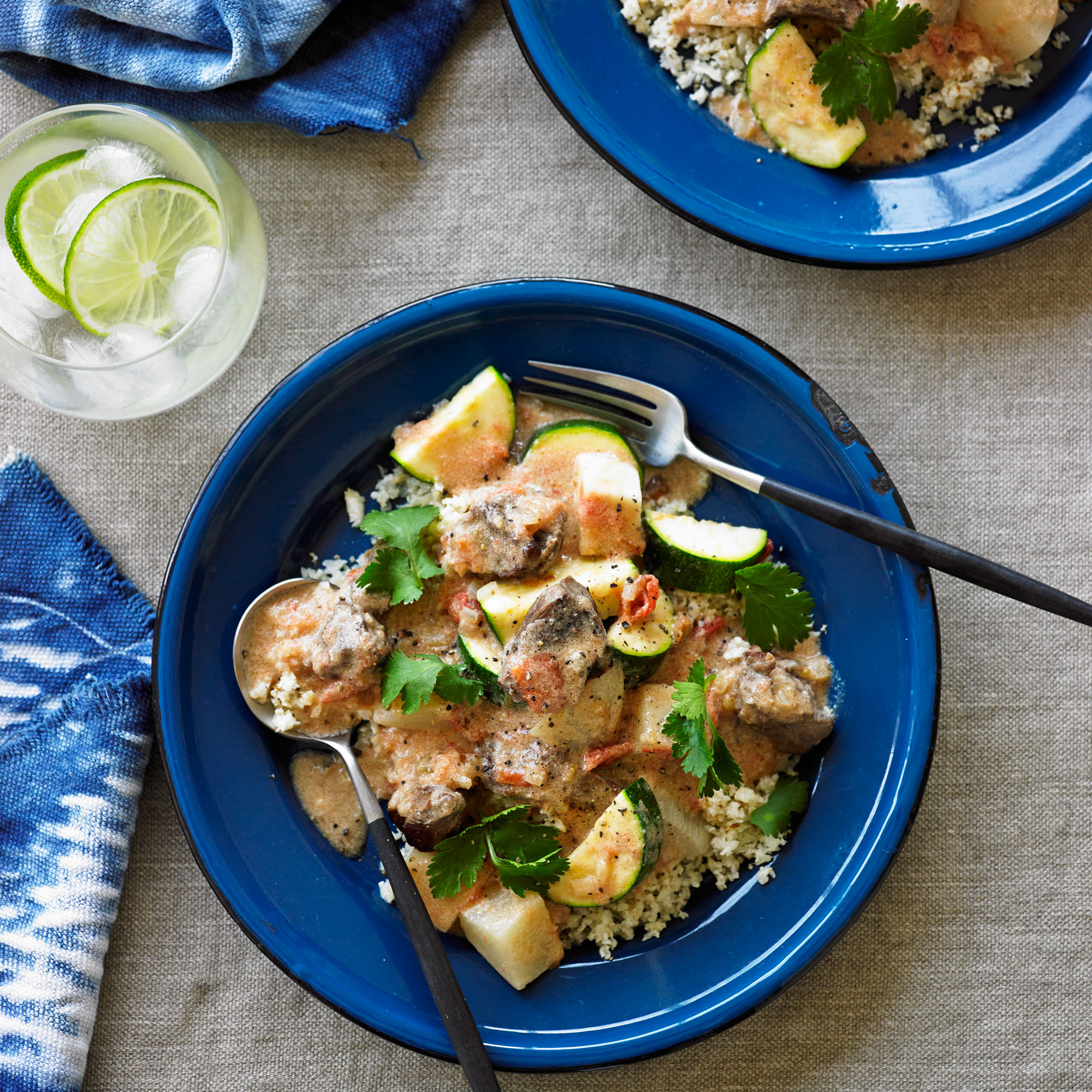 Coconut Lamb with Cauliflower Rice Coconut Lamb with Cauliflower Rice