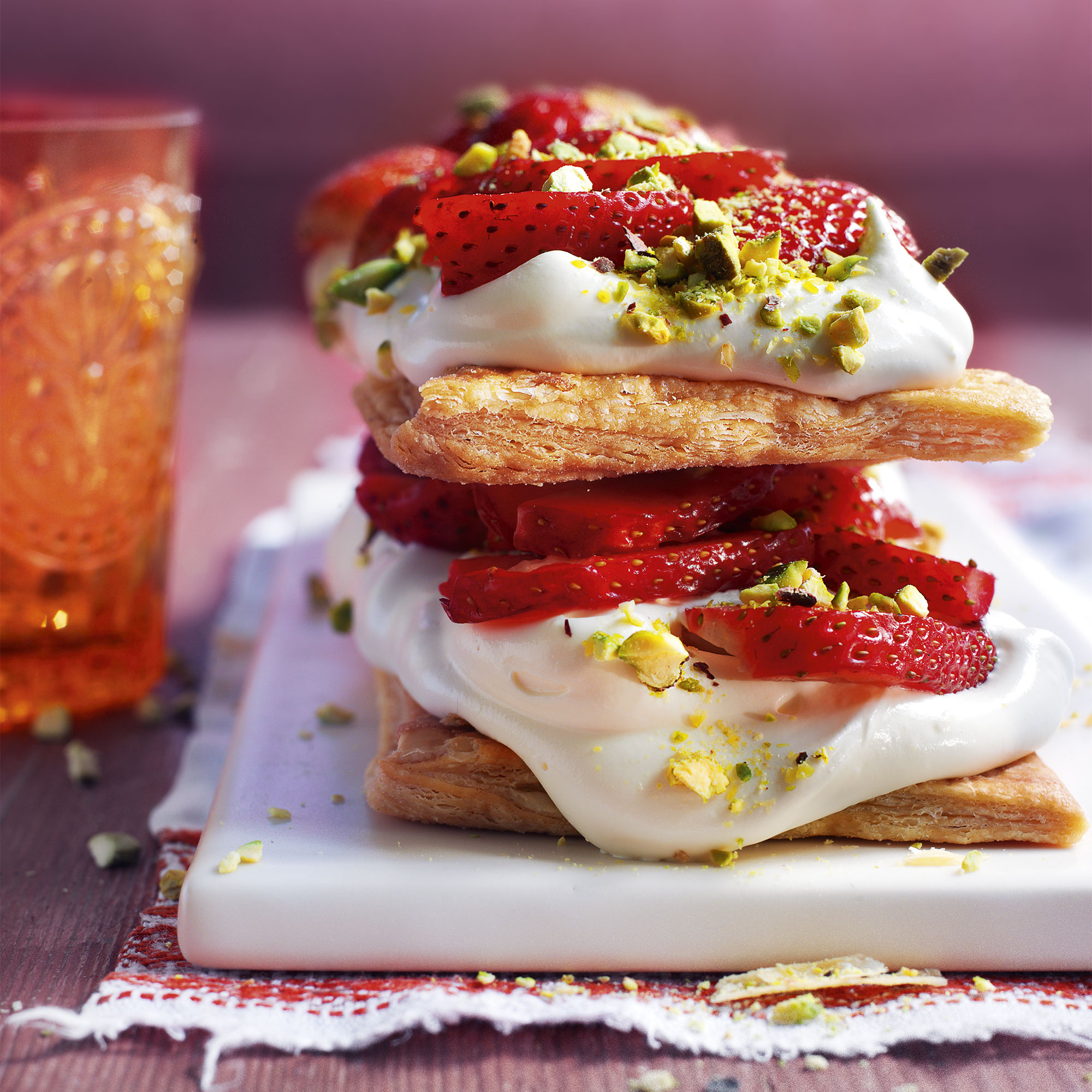 Strawberries and Cream open "Sandwich" Strawberries and Cream open "Sandwich"