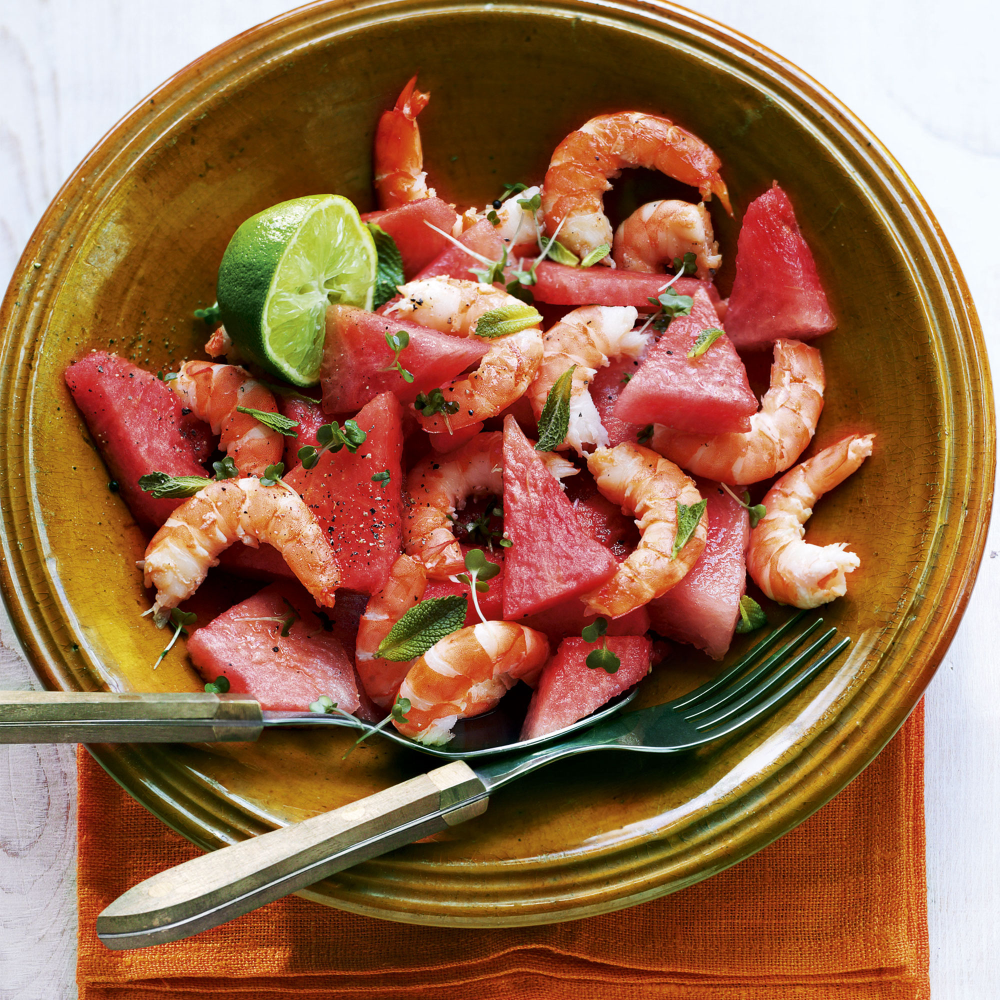 Prawn and watermelon salad Prawn and watermelon salad