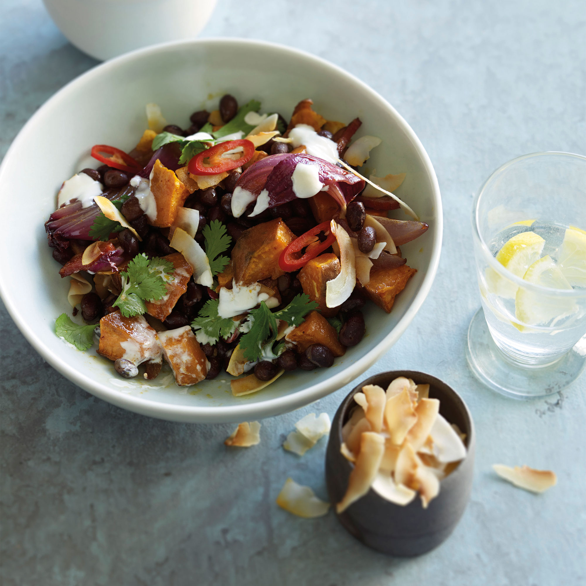 Black Bean, Chorizo, Sweet Potato and Coconut Bowl Black Bean, Chorizo, Sweet Potato and Coconut Bowl